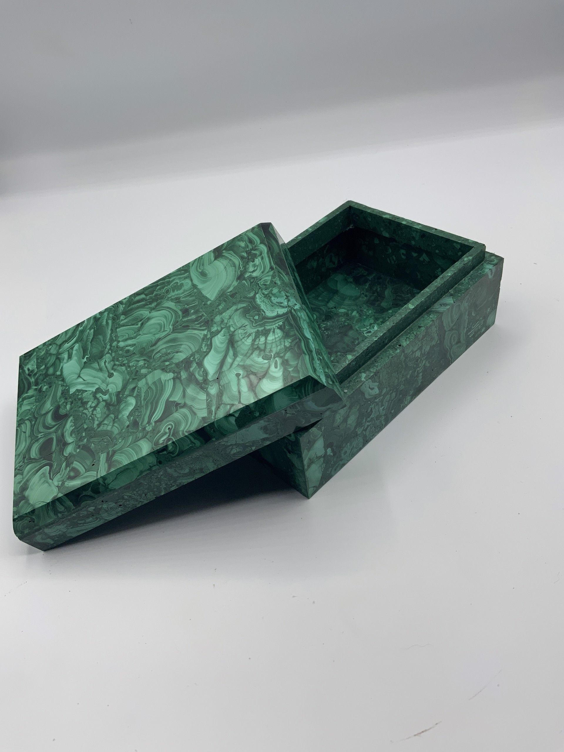 Malachite Box in Medium by Richard Kessler