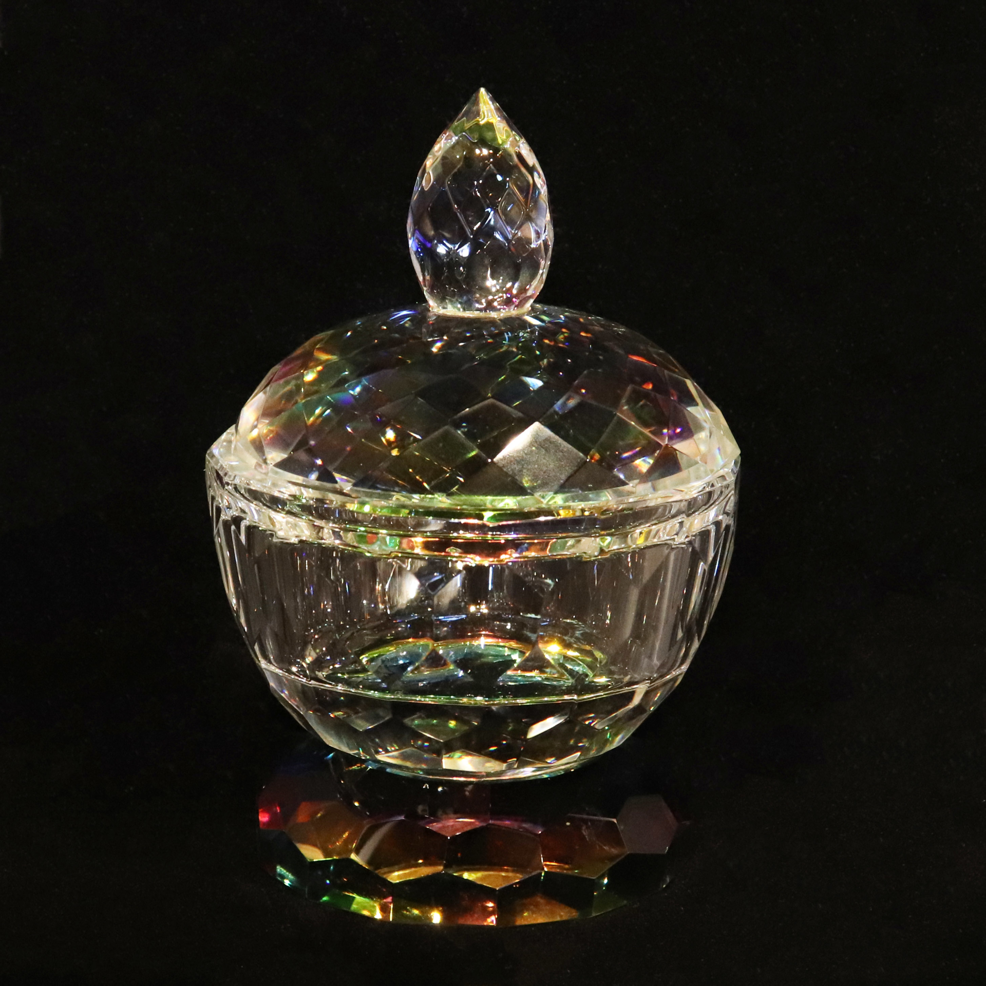 Crystal Candy Dish Small 4"x4" by Harold Lustig