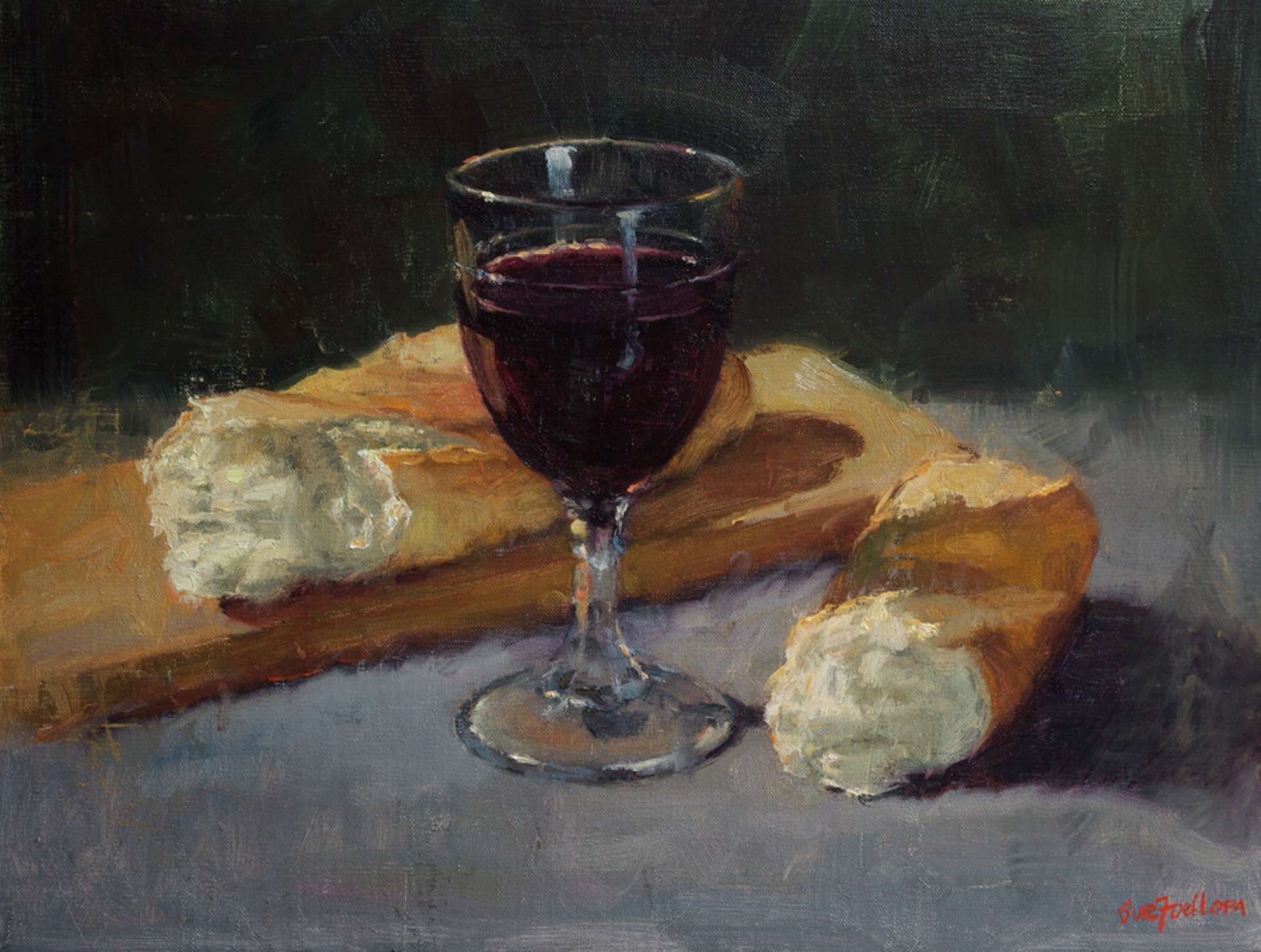 Bread and Wine by Sue Foell, opa