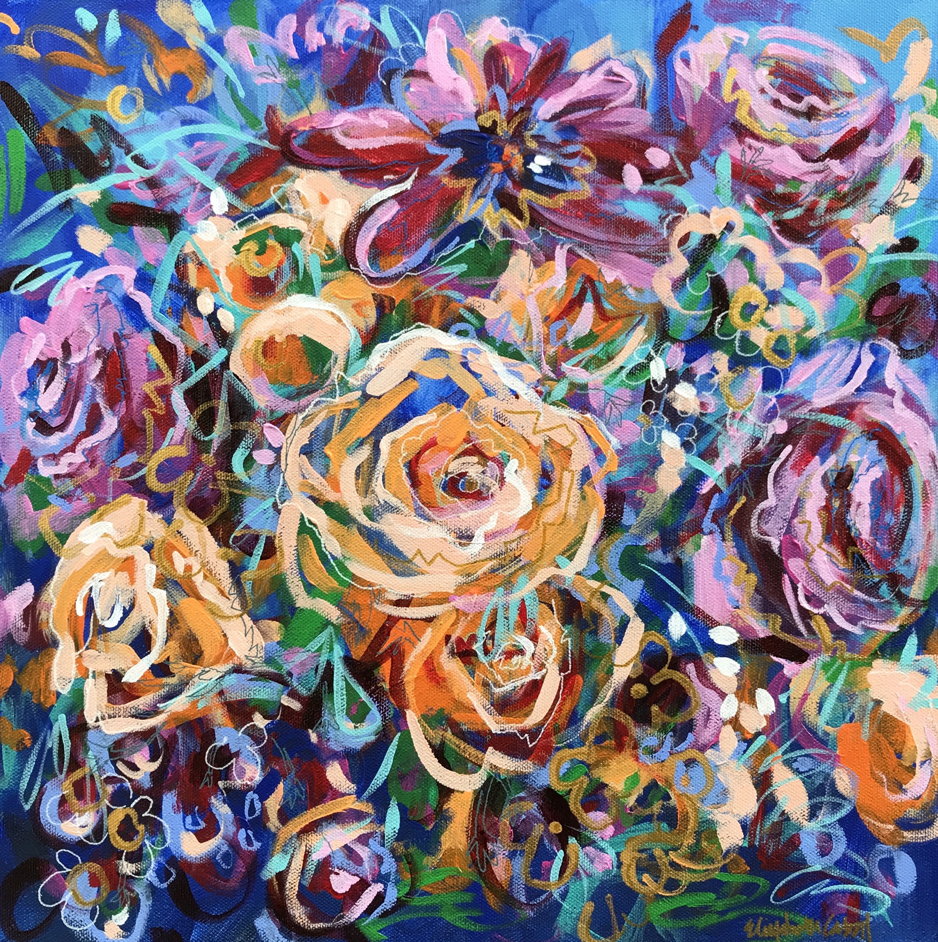Gypsy Flowers VI by Elizabeth Cabell
