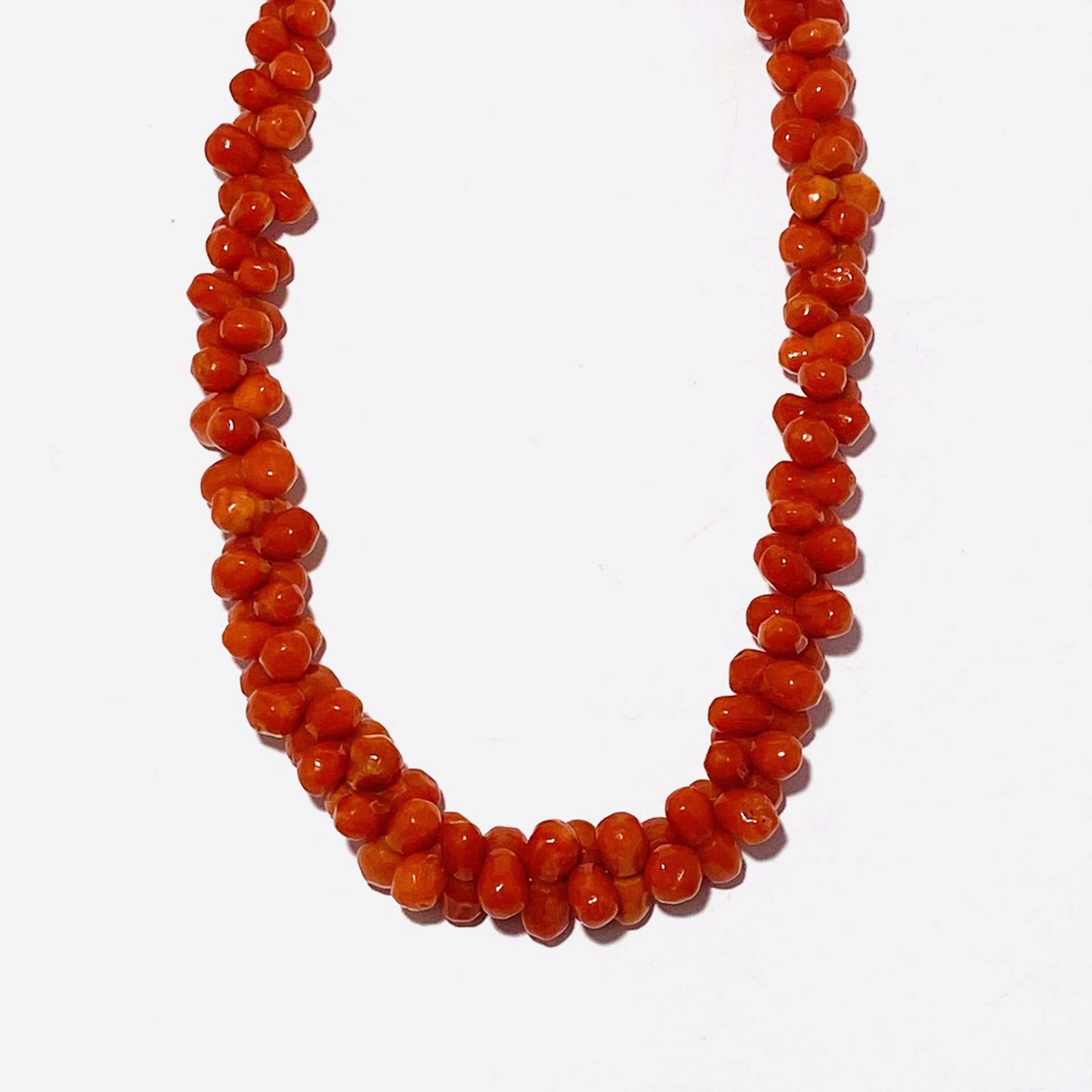 Double Strand Red Vintage Coral Necklace by Nance Trueworthy