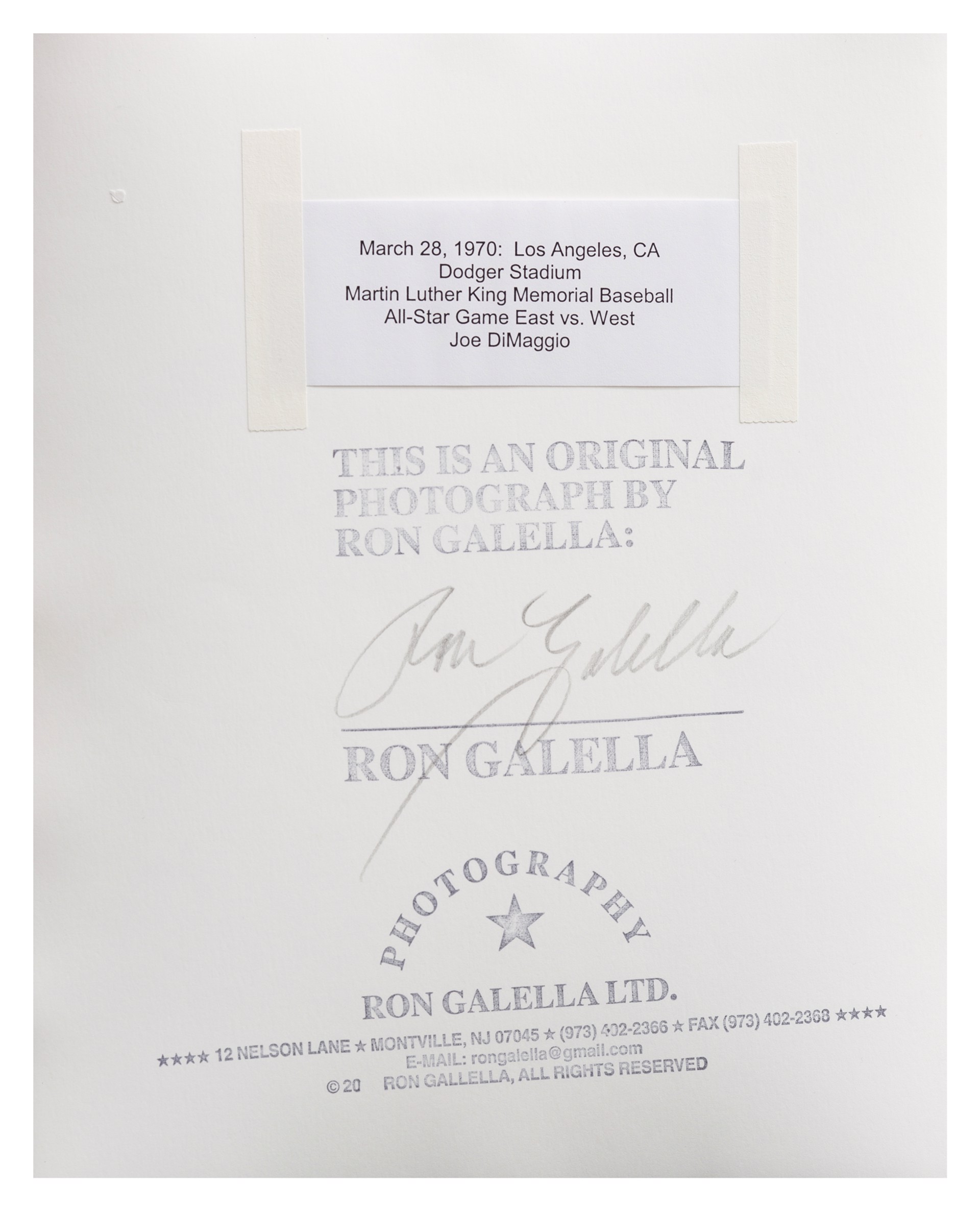 Joe DiMaggio by Ron Galella