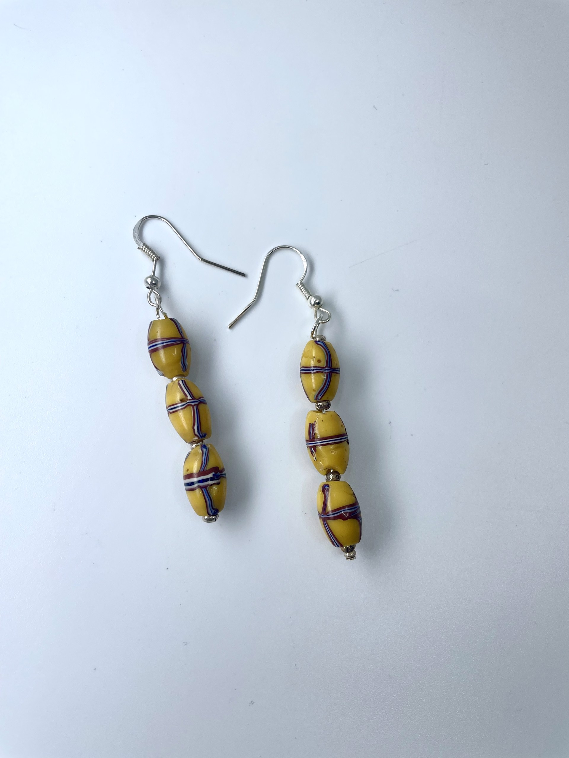 1113 African Trade Earrings by Gina Caruso