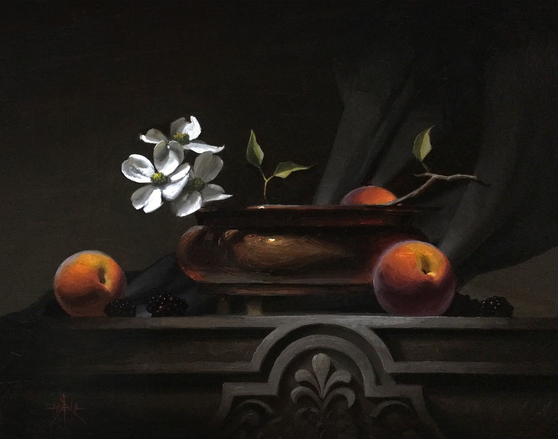 Dogwood and Peaches by Blair Atherholt