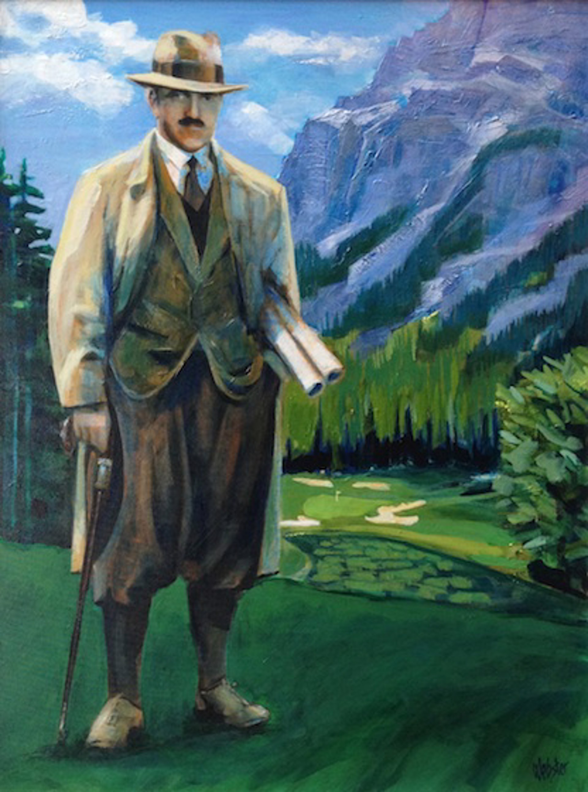 Stanley Thompson at Banff, Devil's Cauldron by John Webster