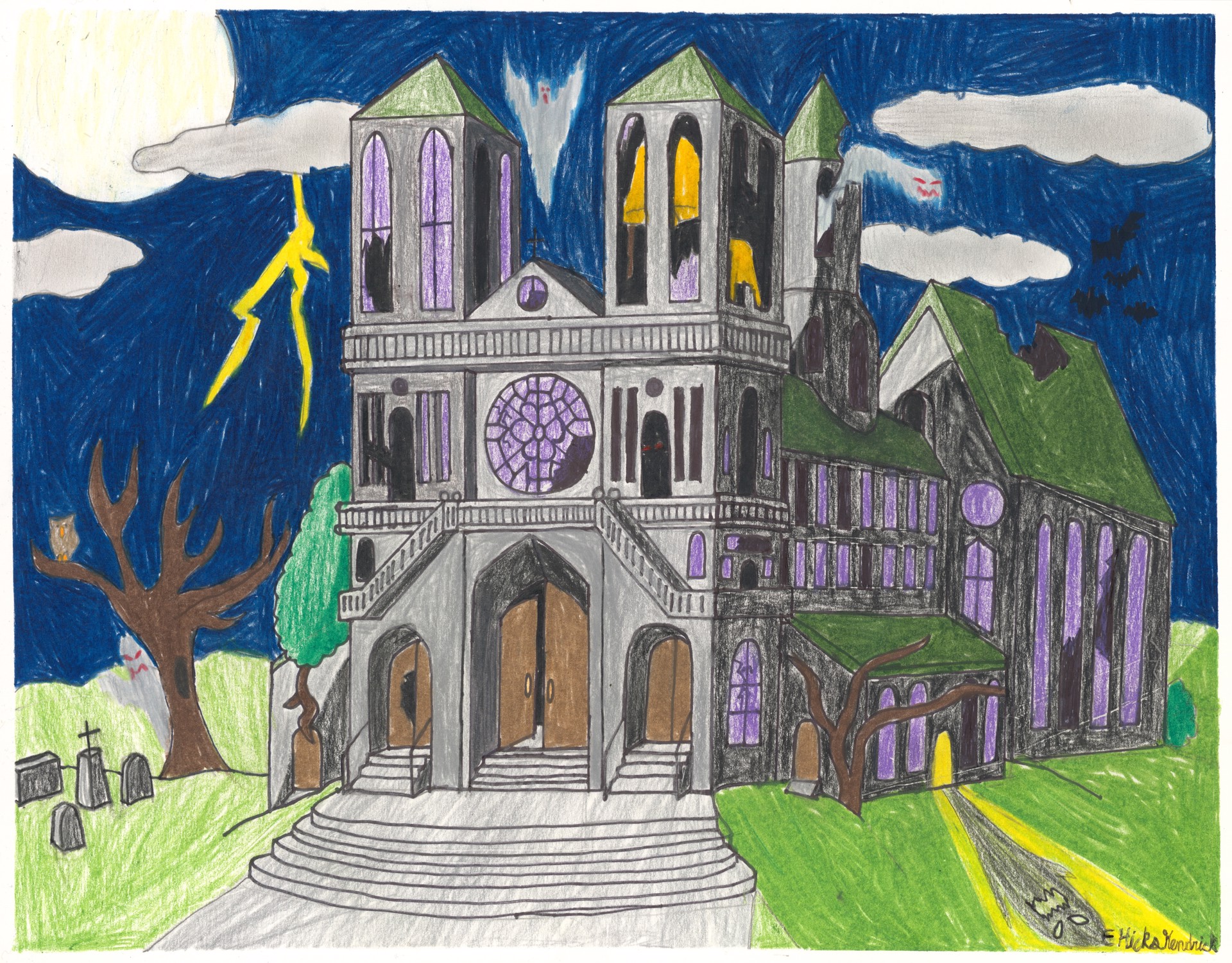 Ghost Church (FRAMED) by Eric Kendrick