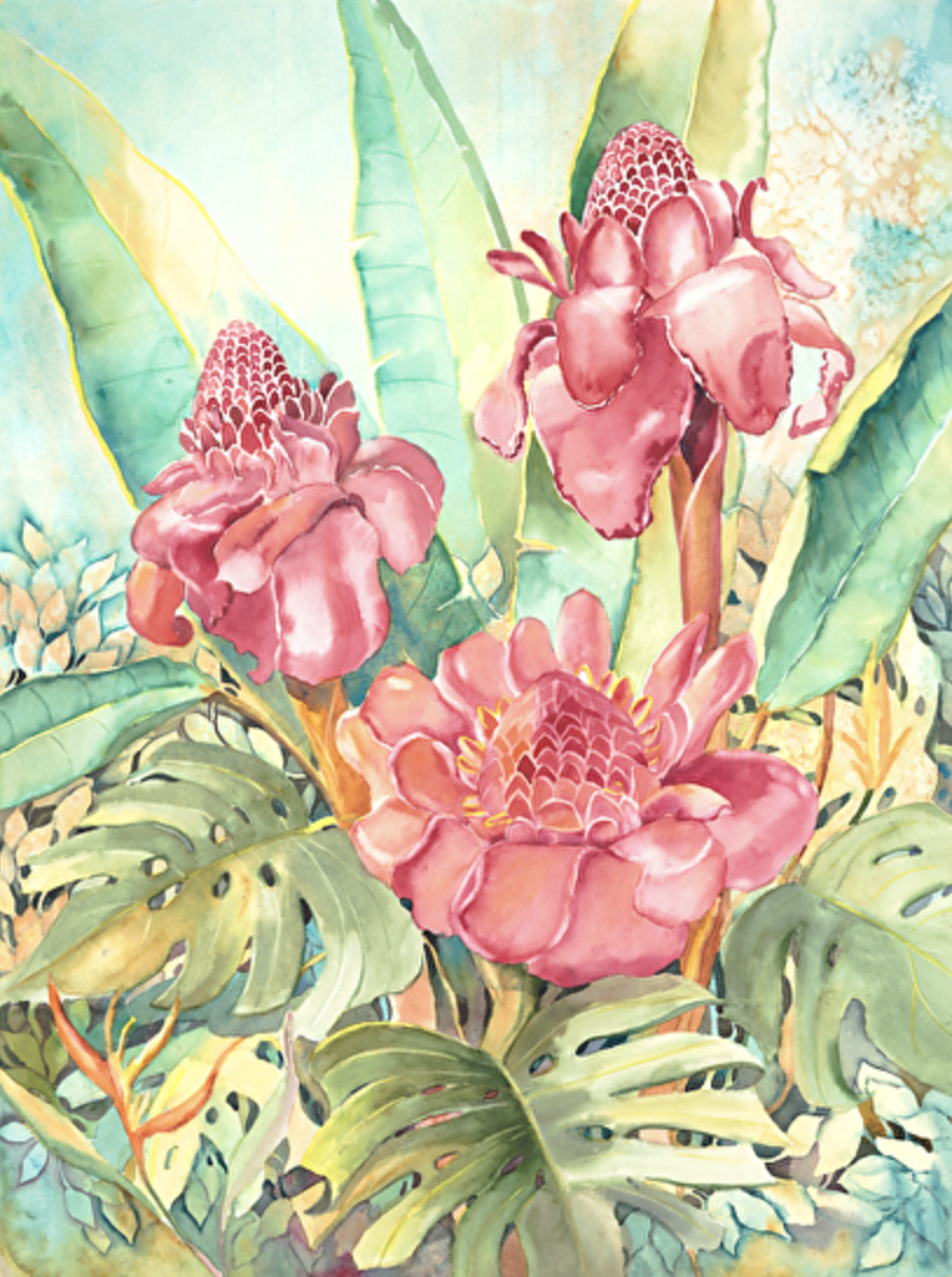 Red Torch Ginger by Connie Hennings-Chilton