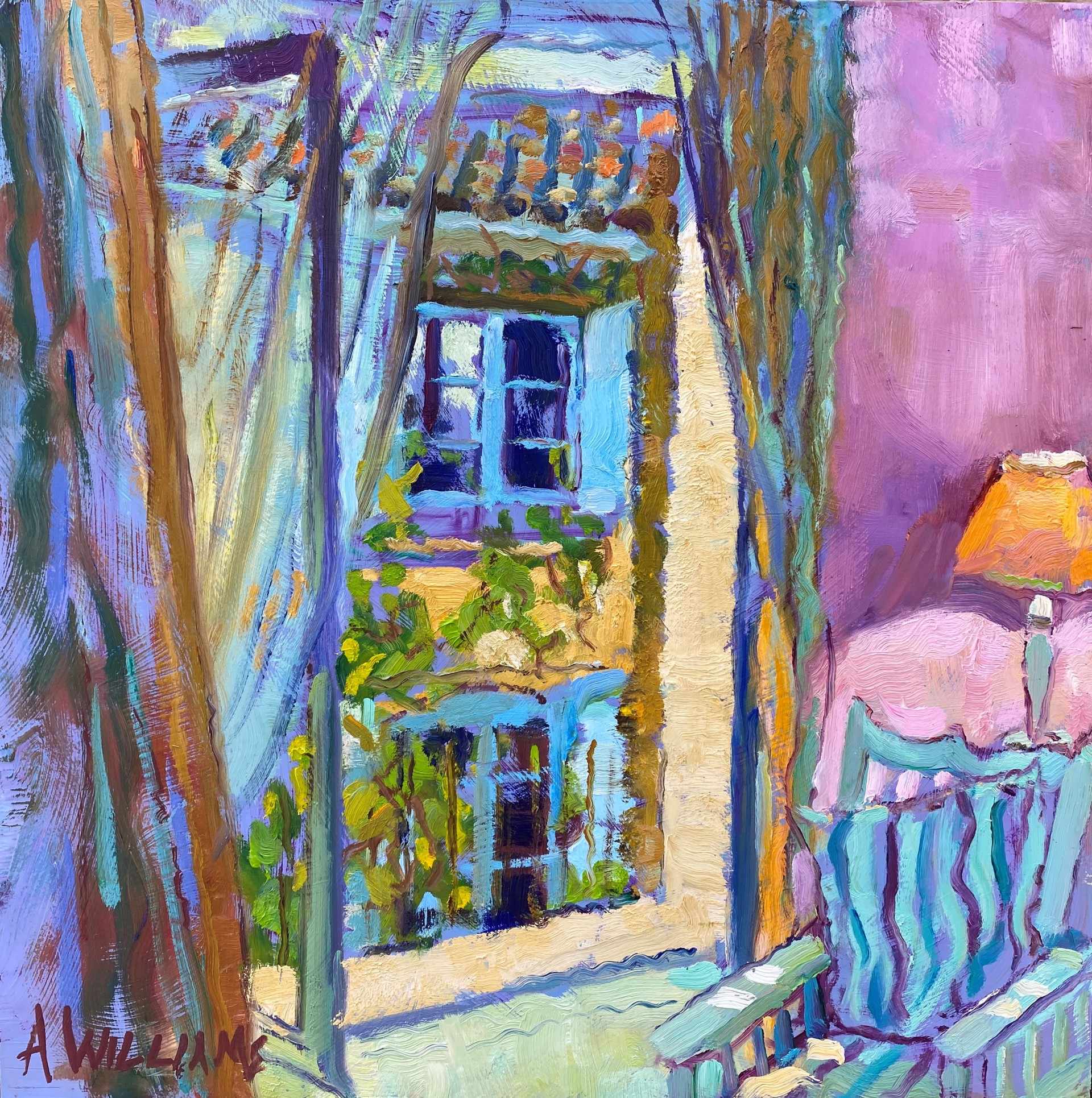 "38 Rue Henri Revisited" original oil painting by Alice Williams