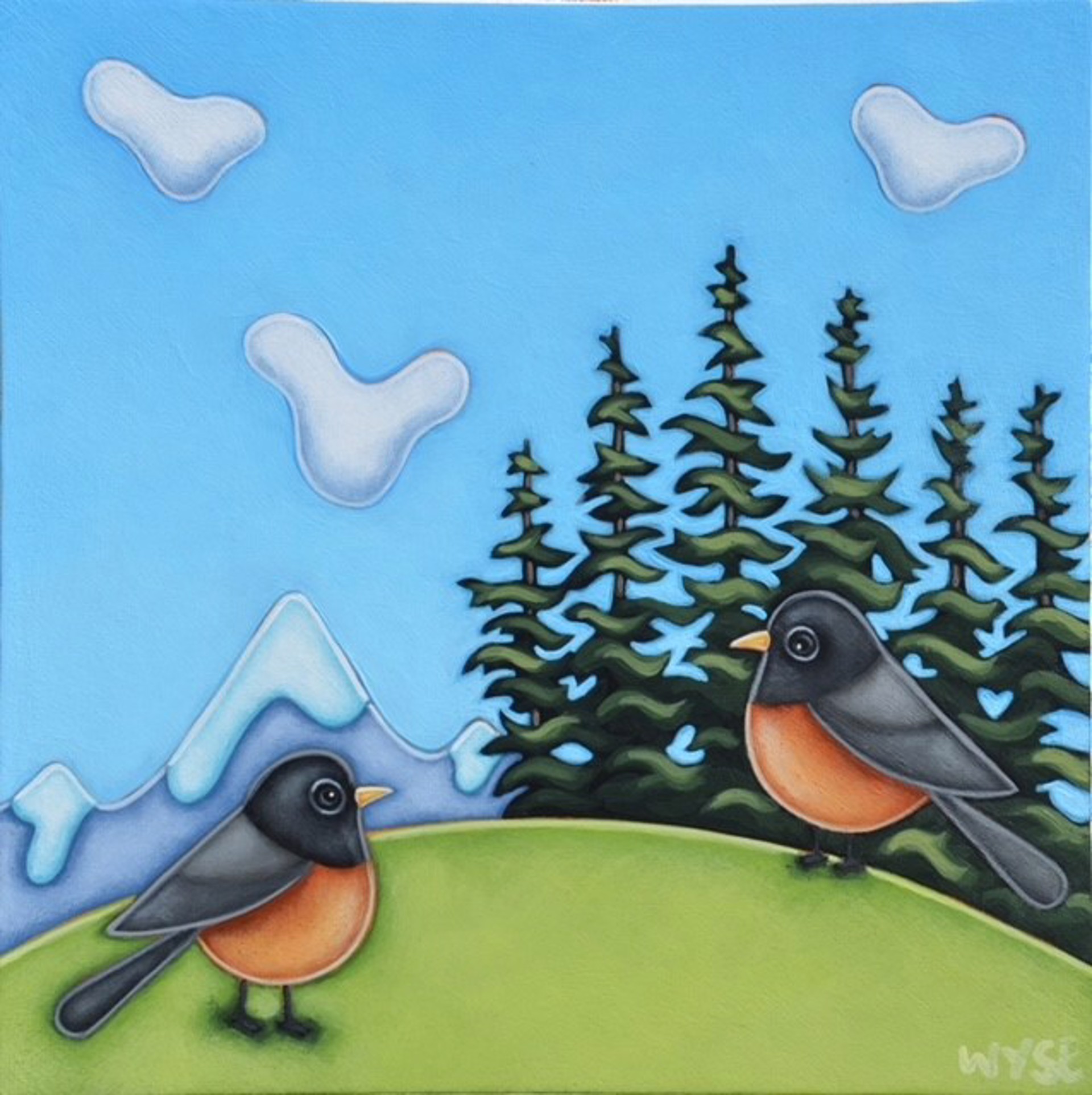 Mountain Romance, Robins by PETER WYSE