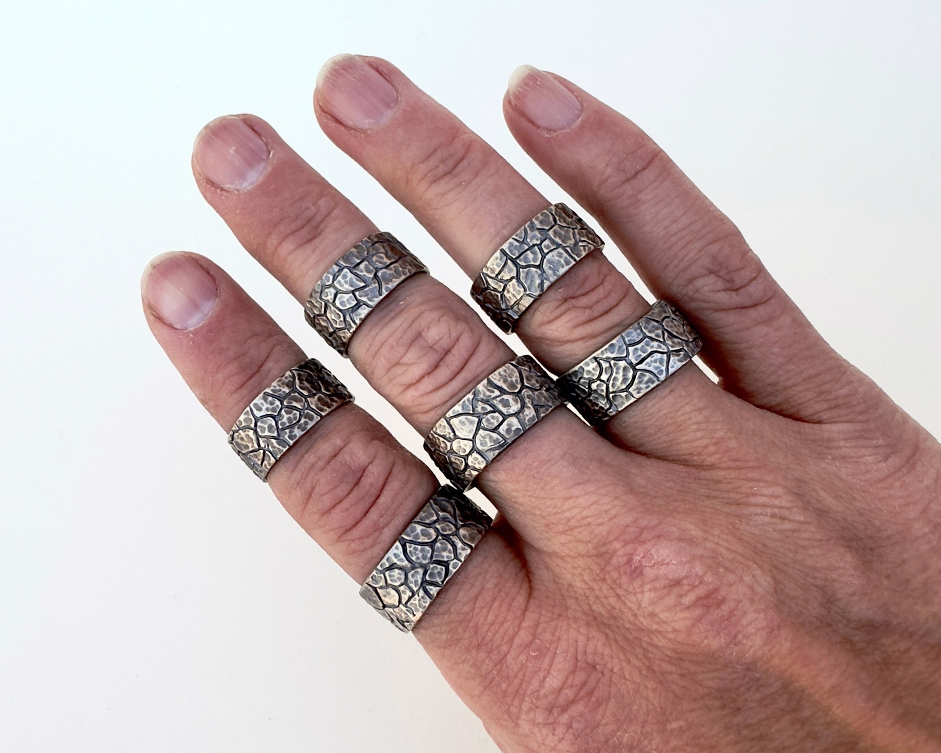 Mud Crack Ring Band - 8 by Clementine & Co. Jewelry