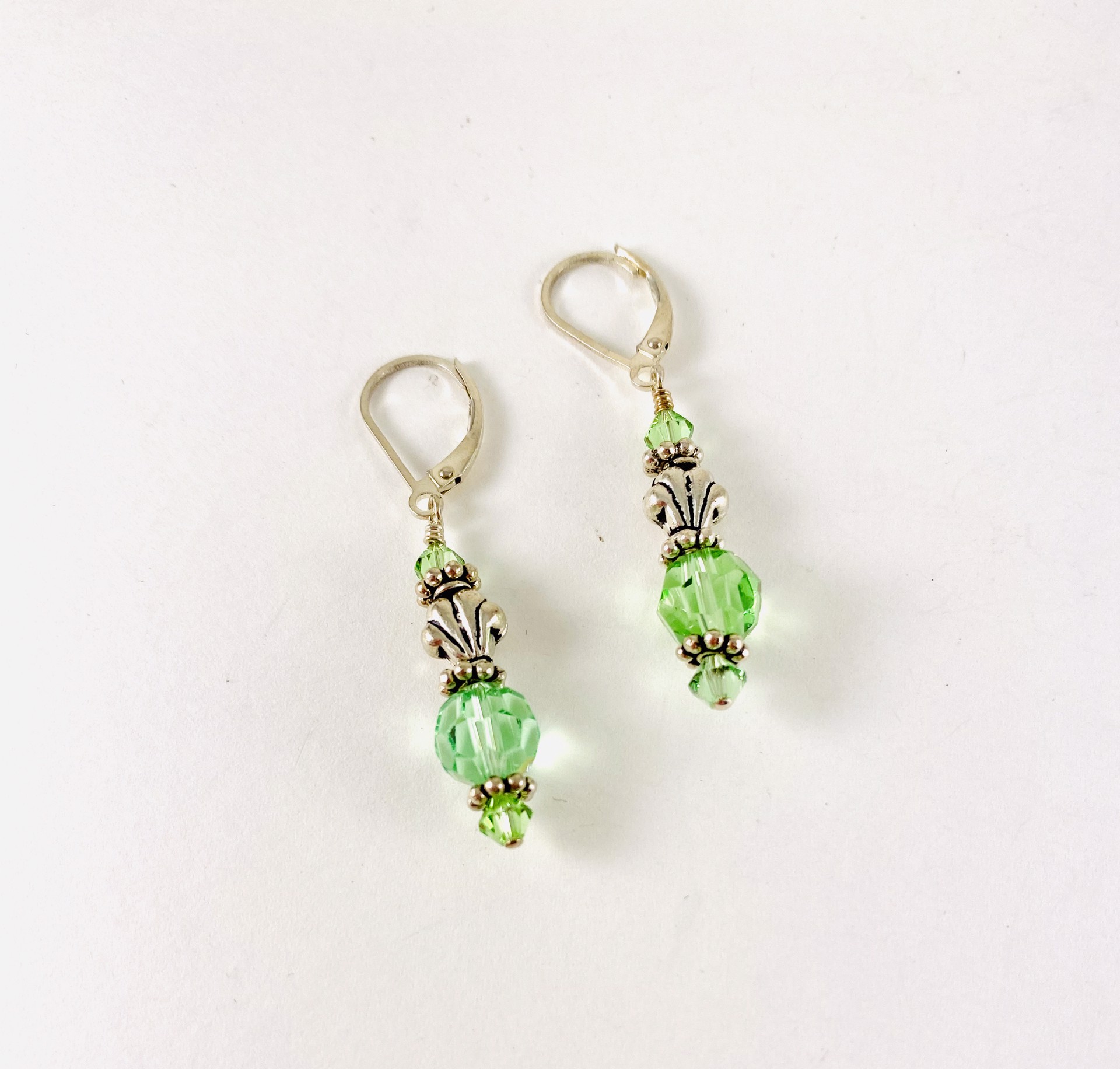 Green Crystal Earrings SHOSH19-11 by Shoshannah Weinisch