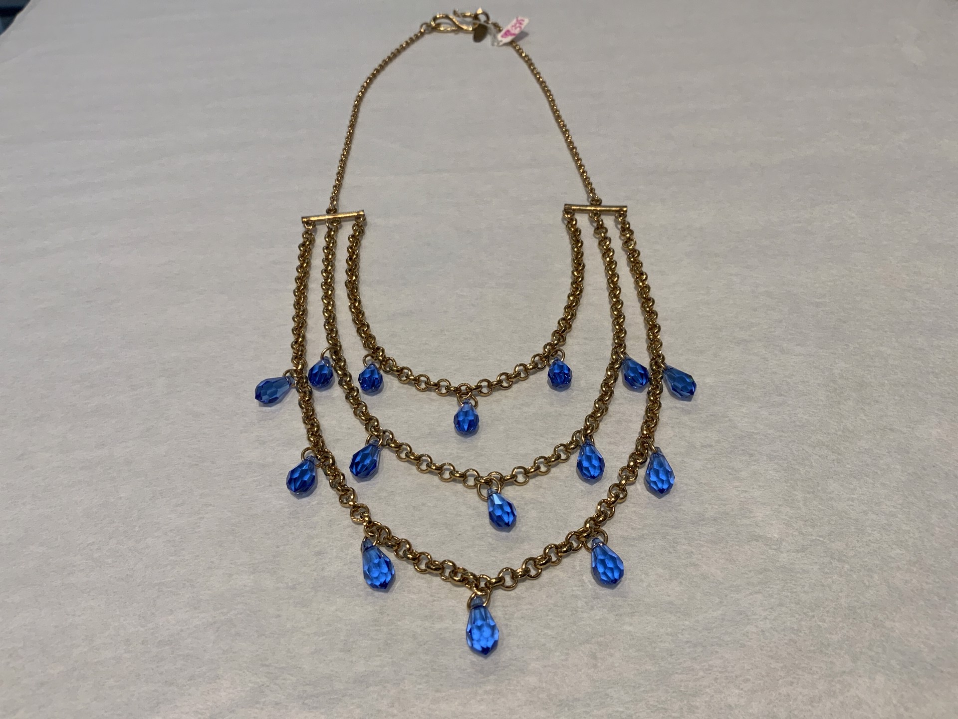 Blue Crystal Necklace by Emin Taos