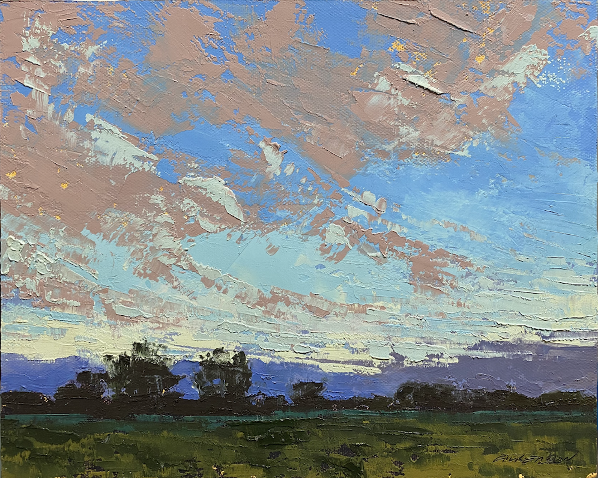 Evening, Lingering Clouds by Mary Gilkerson
