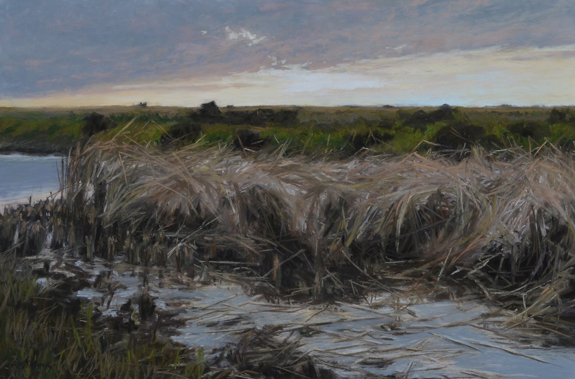 Marsh Grass at Dusk by Mary Monk