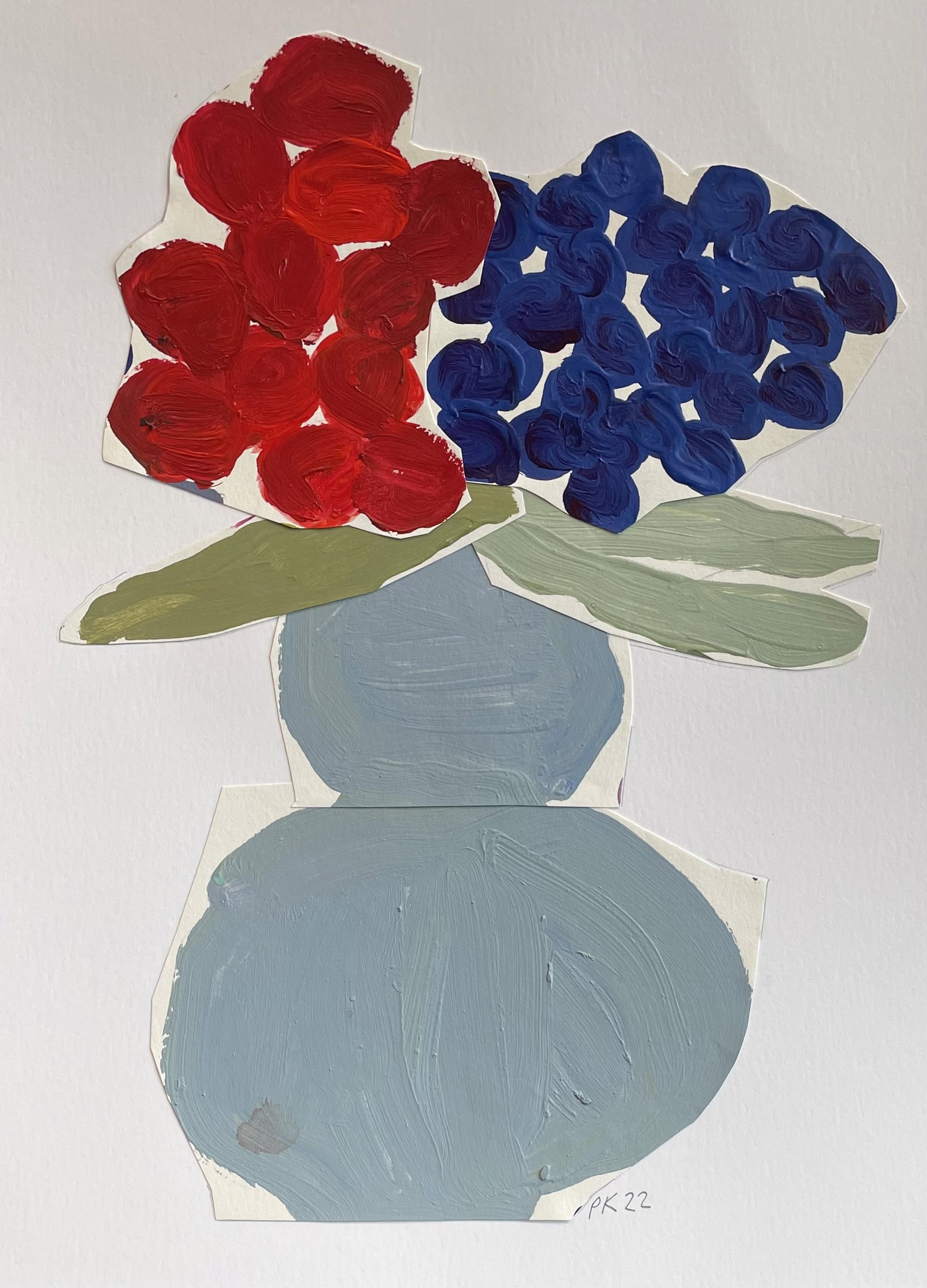 Bouquet of Red and Blue by Peggi Kroll-Roberts