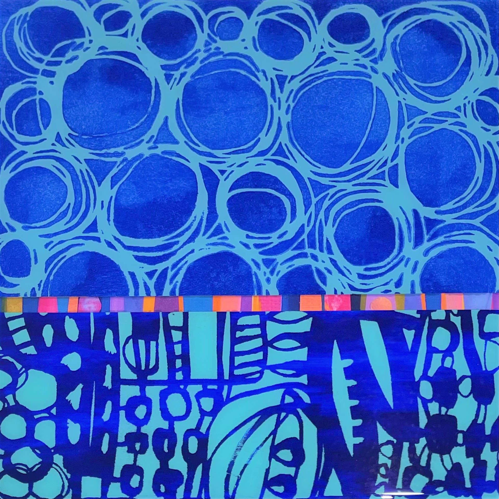 Blue Circles I by Bettina Sego