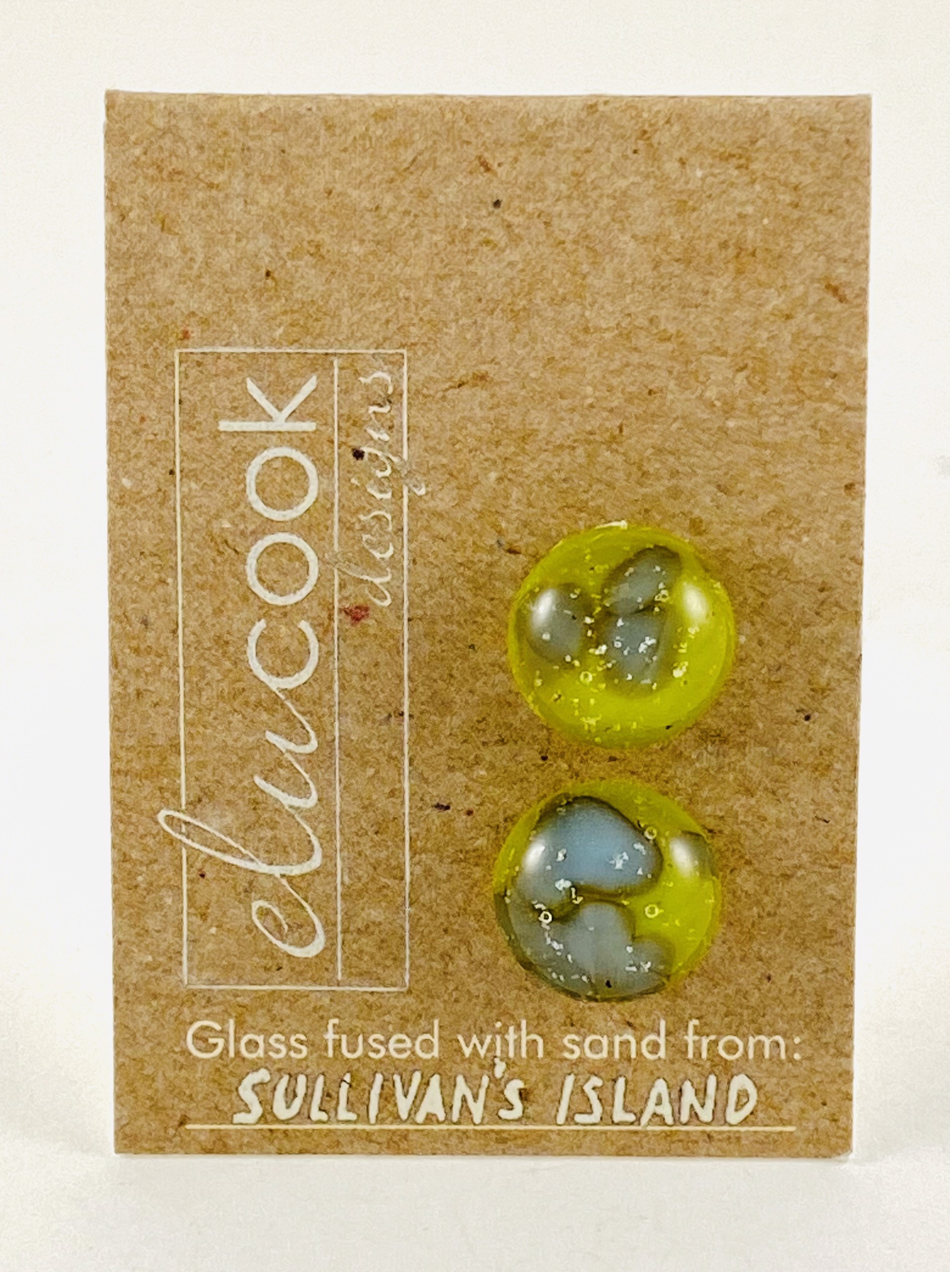 Button Earrings 6e by Emily Cook
