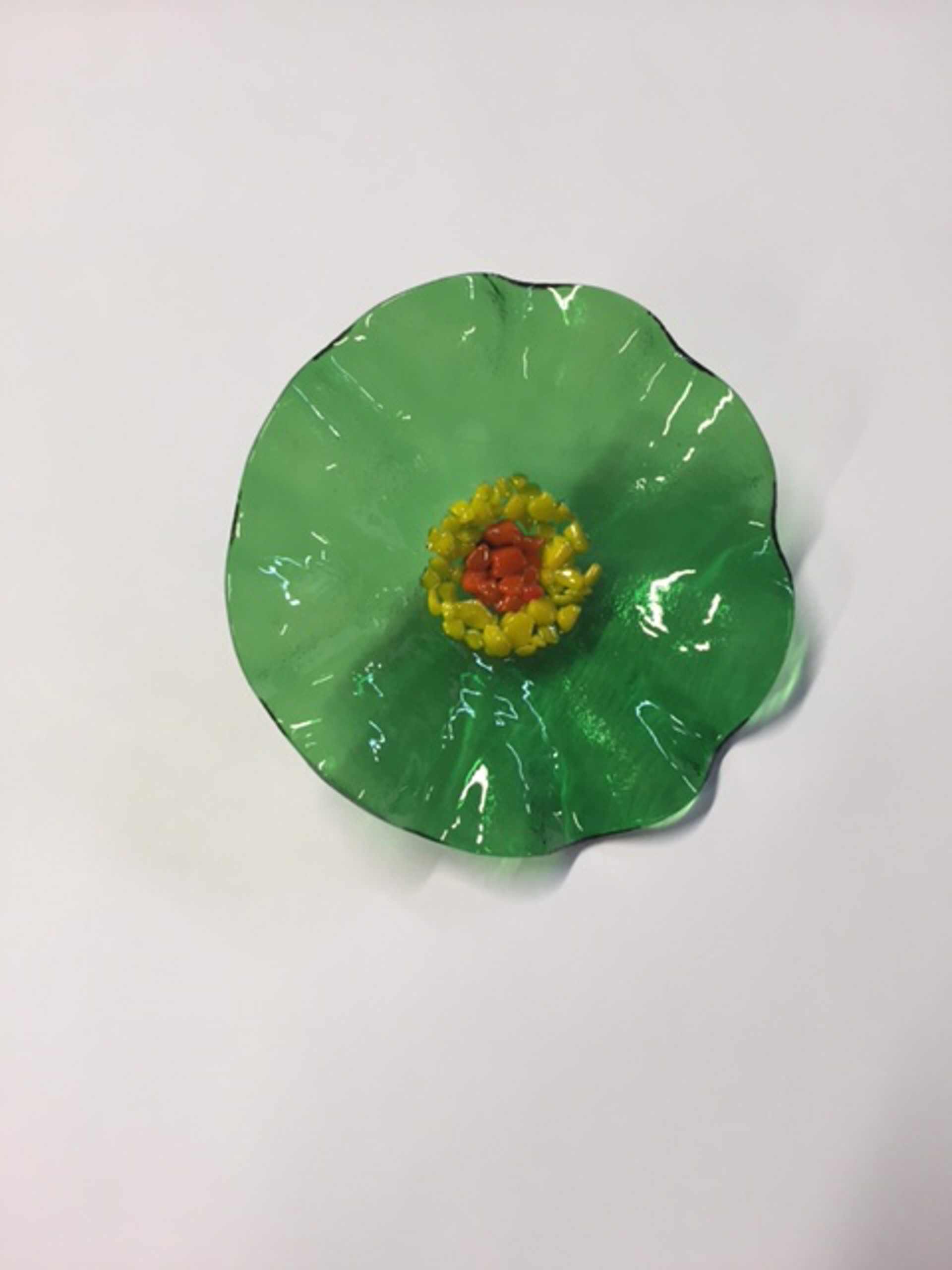 Replacement Flower (M 4") Trans Green YO by Scott Johnson