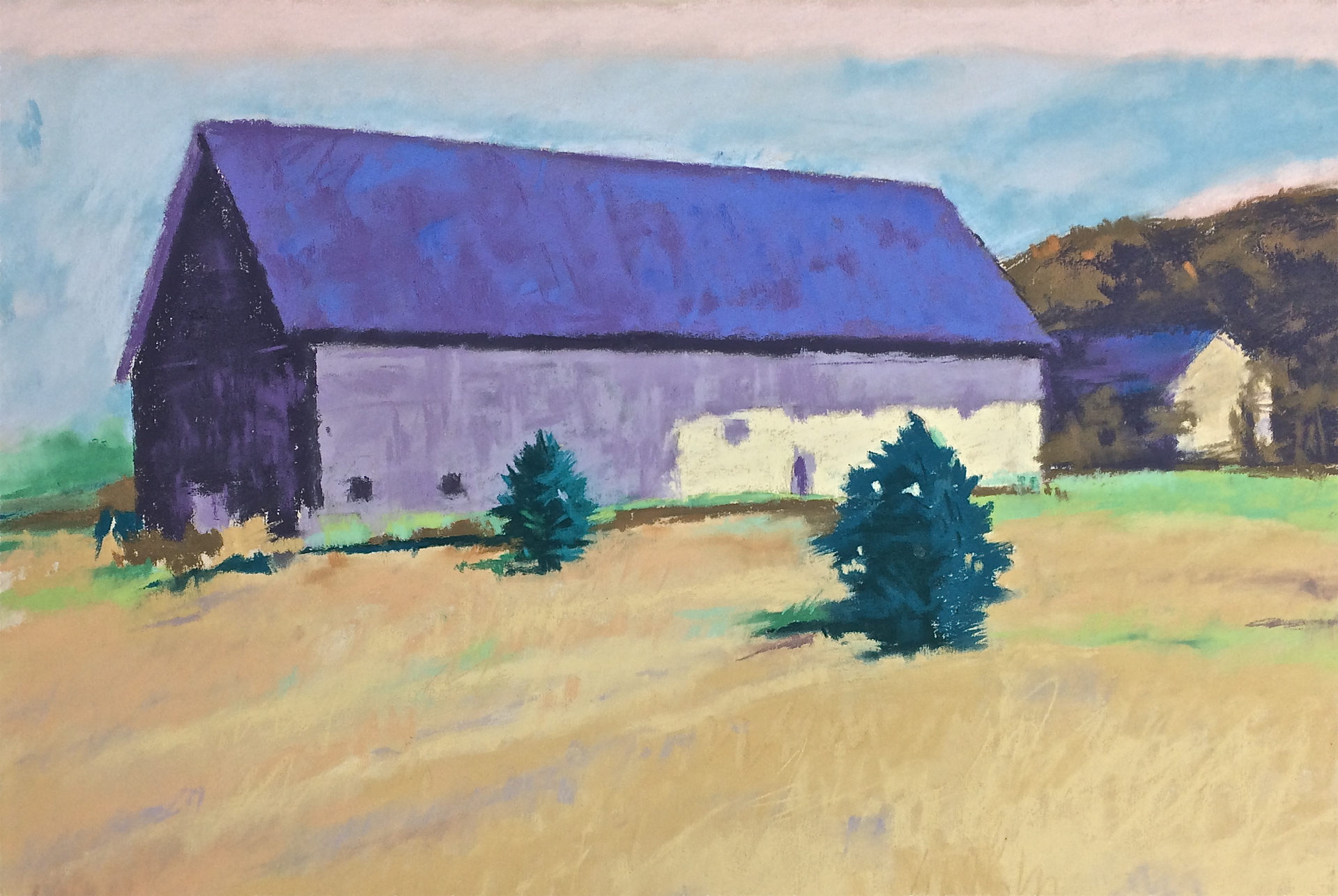 Purple Roofed Barn  by Mike Kelly