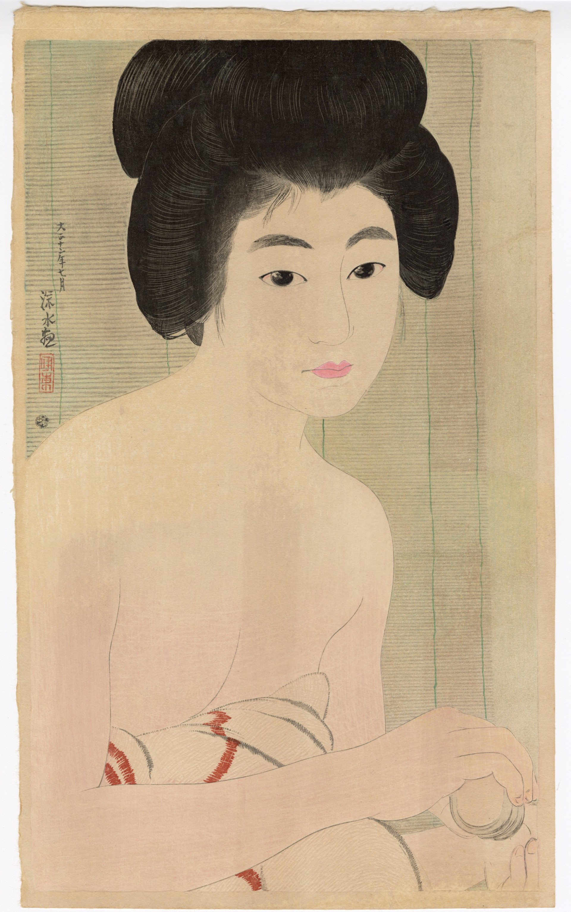 Powdering  46/200 New 12 Images of Beauties by Shinsui