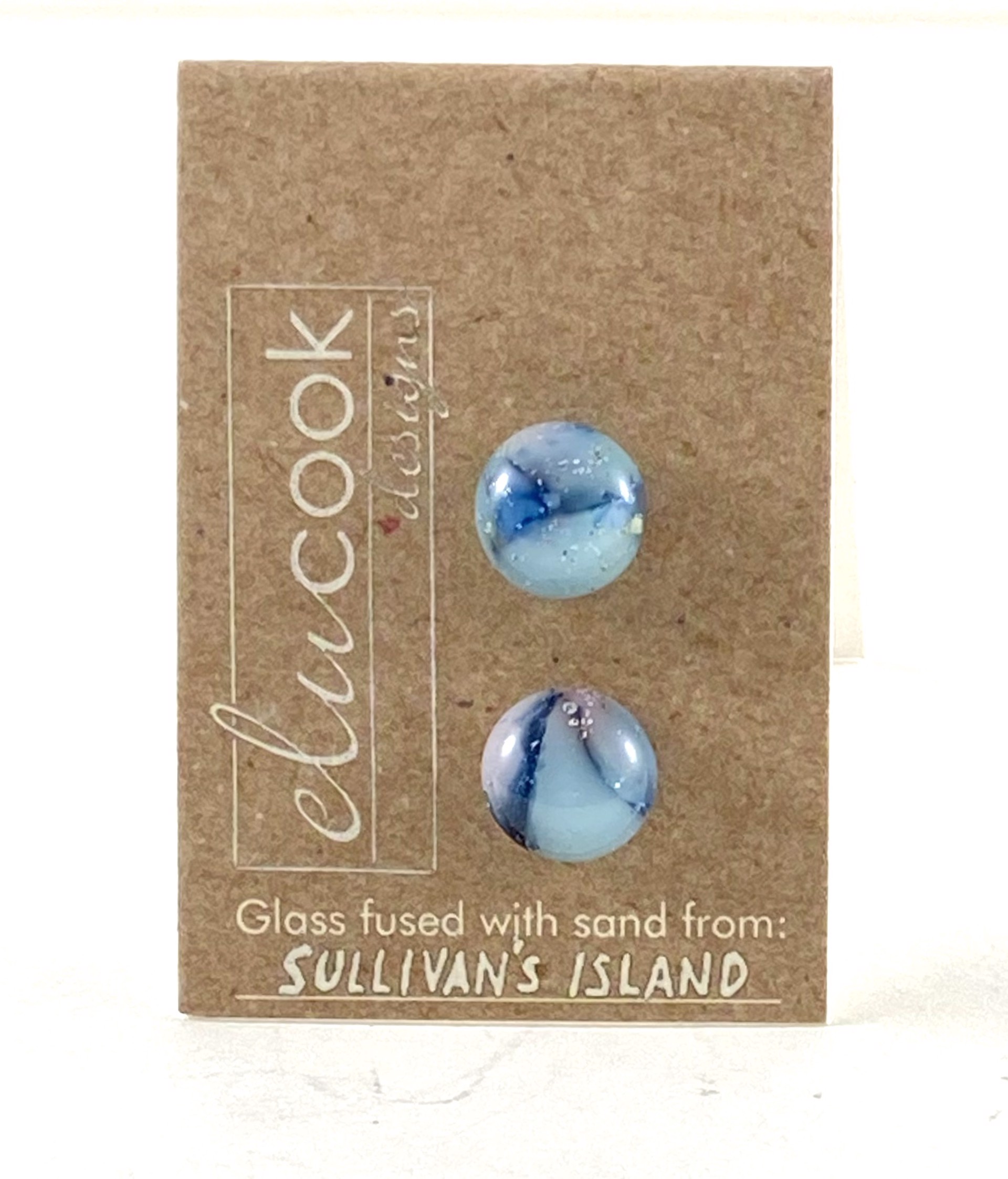 Button Earrings 5v by Emily Cook