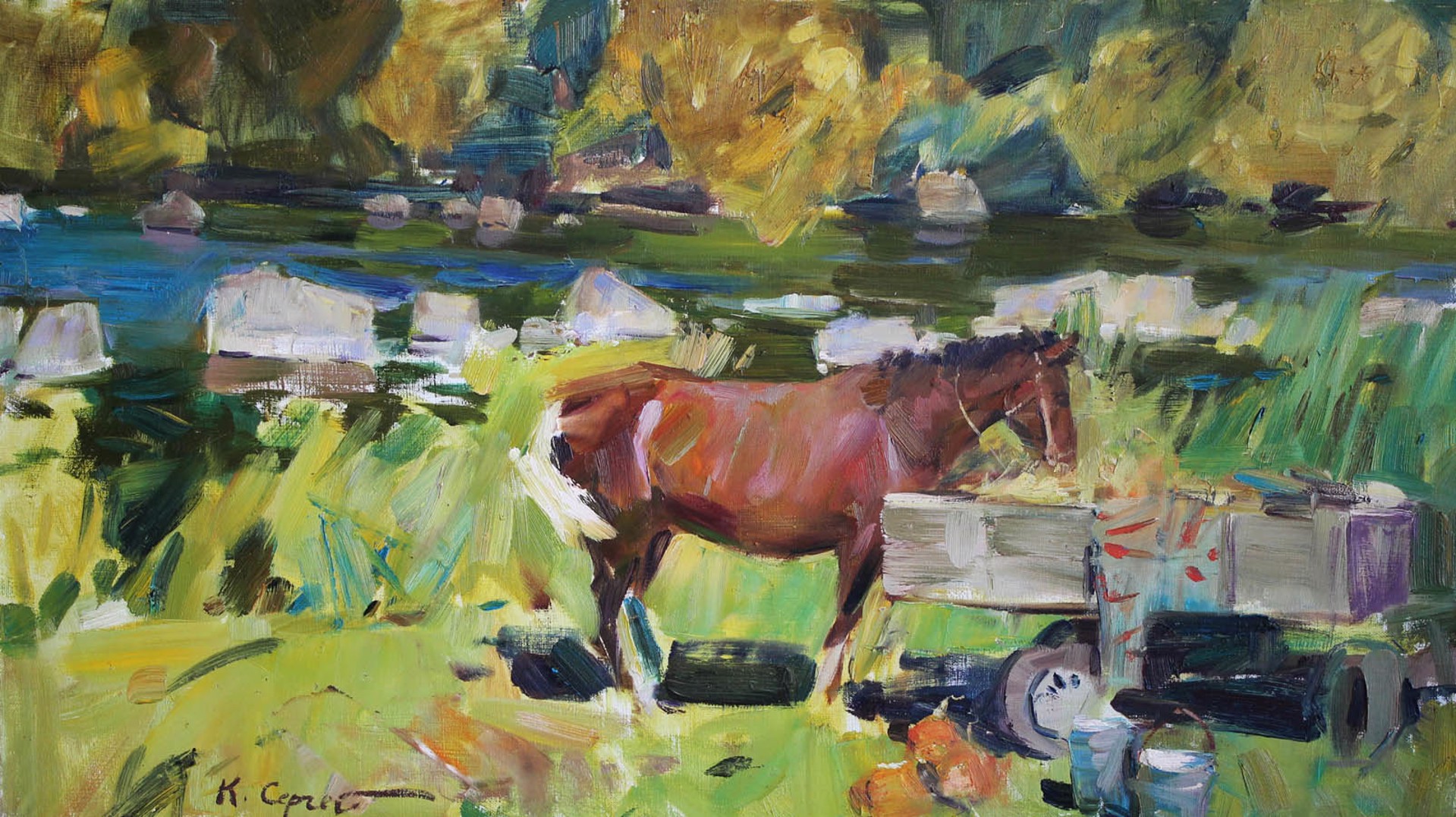 Horse in the Country by Sergei Kovalenko