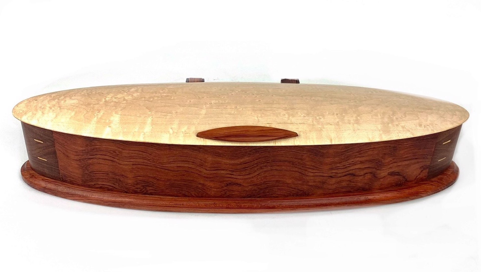 Oval Box in Bubinga and Birdseye Maple by Lou Works
