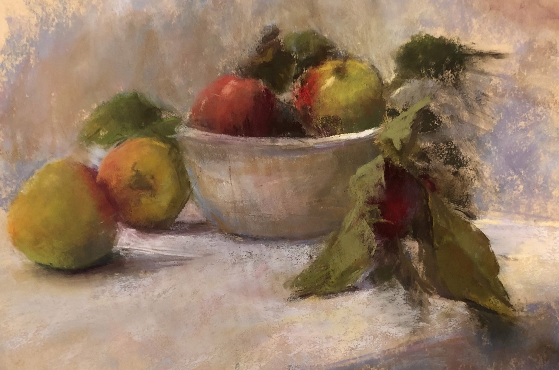 Apples and Leaves by Vicki Lueb