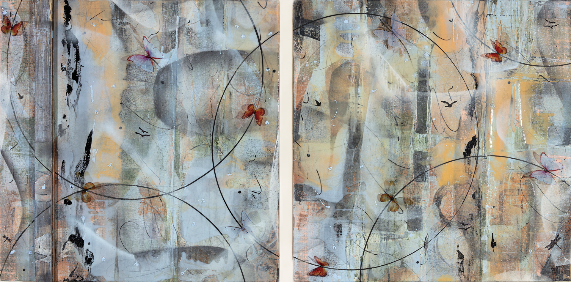 Within the Circle (Diptych) by Ingrid Dee Magidson