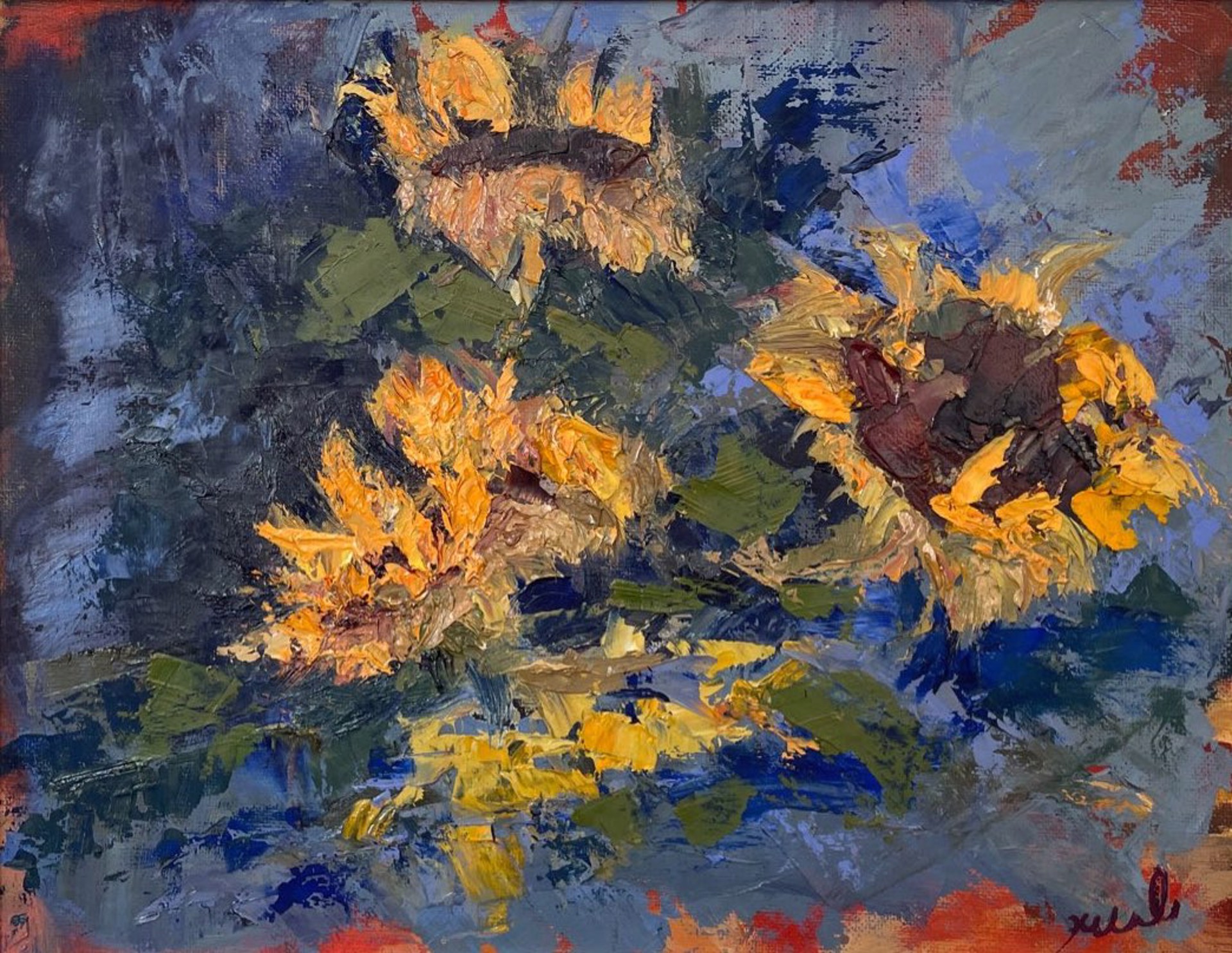 Three Sunflowers by Vered Pasternak