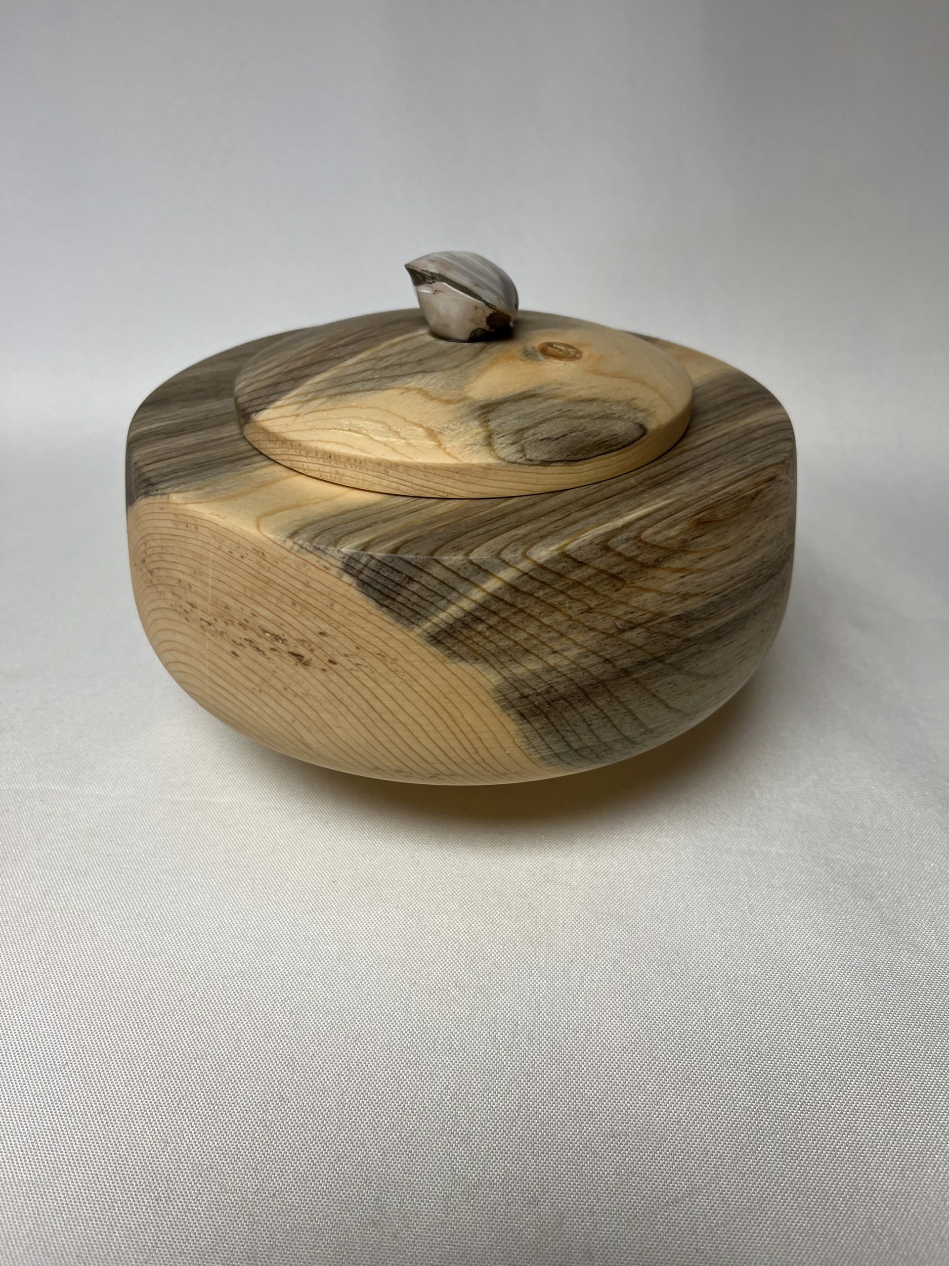 Turned Wood Jar W/Lid #22-4 by Rick Squires