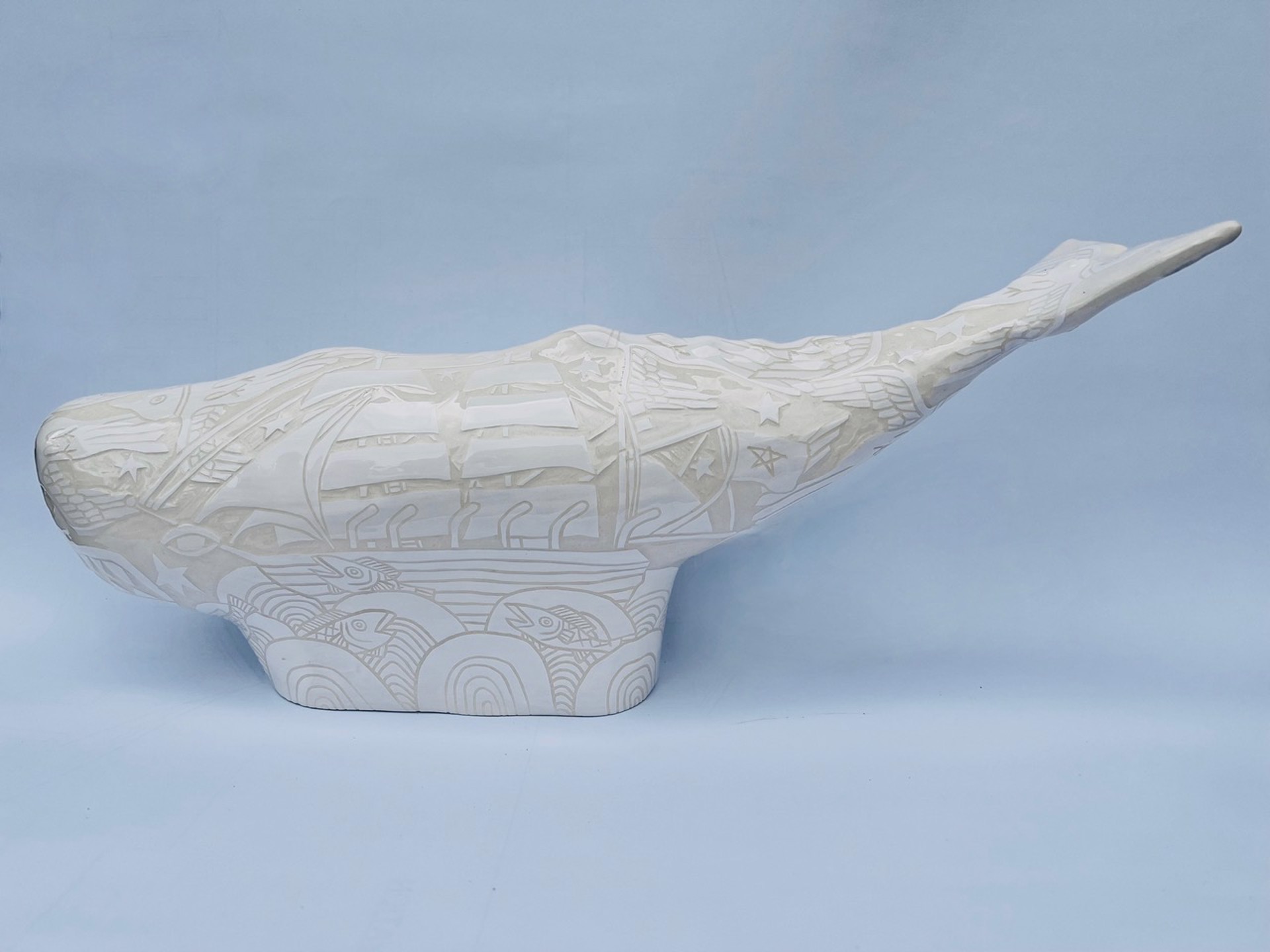 Whale-White with Serpent by Abbey Kuhe