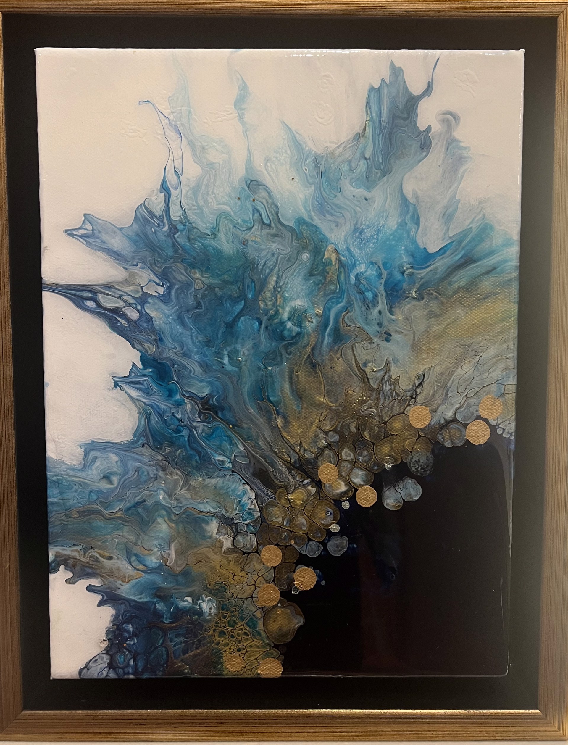 Navy & Turquoise Flow by Debbie Dannheisser
