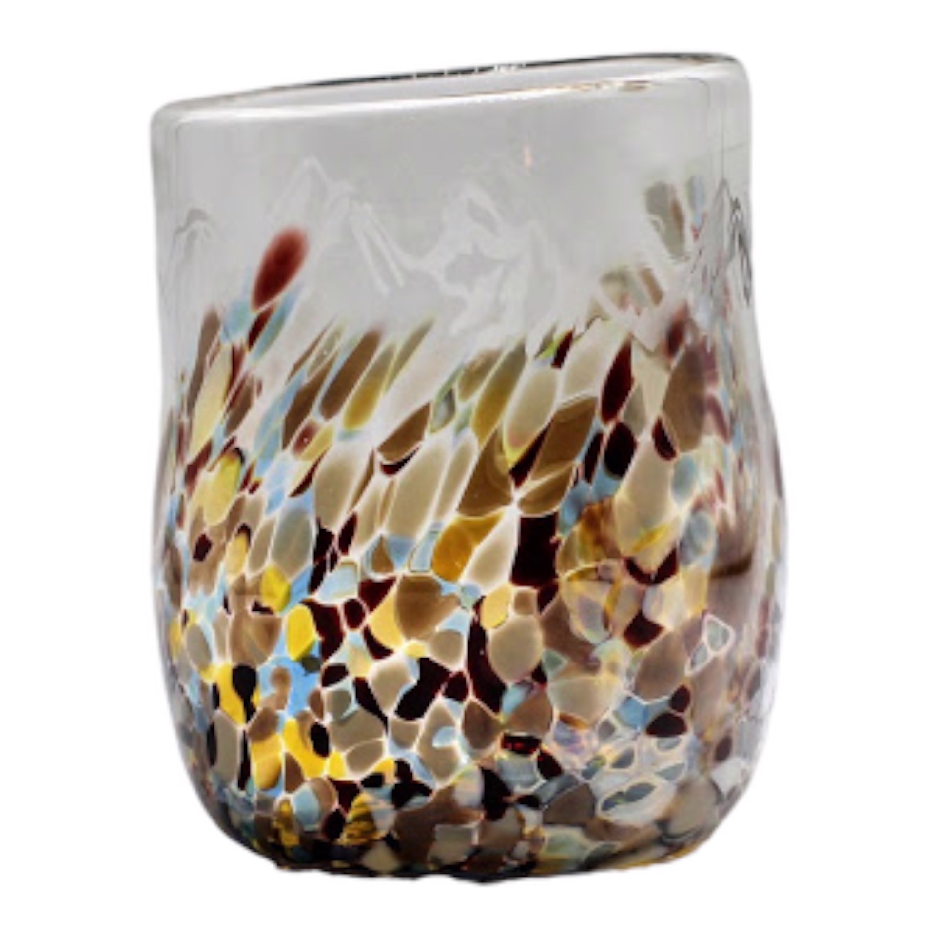 Mountain Hand Blown Glass Cup - Amber by Katie Sisum