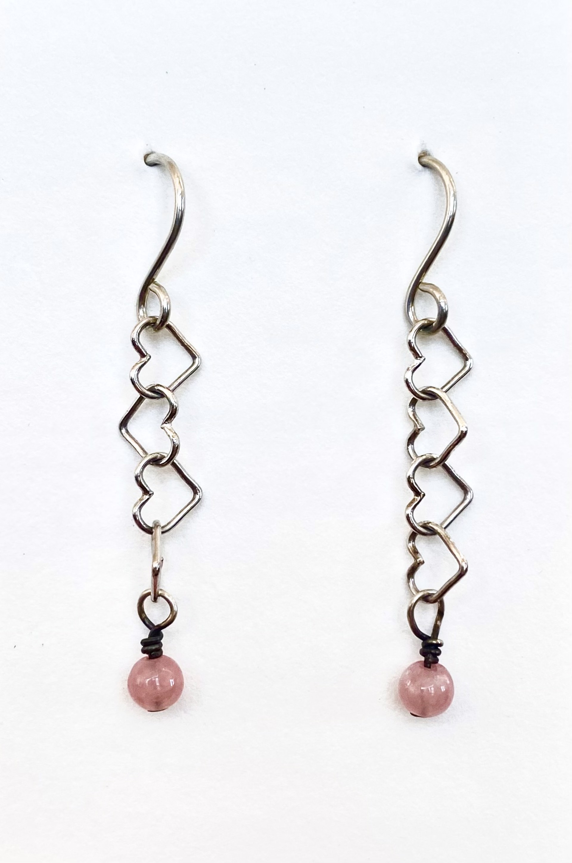 Tourmaline Heart Earrings by Emelie Hebert