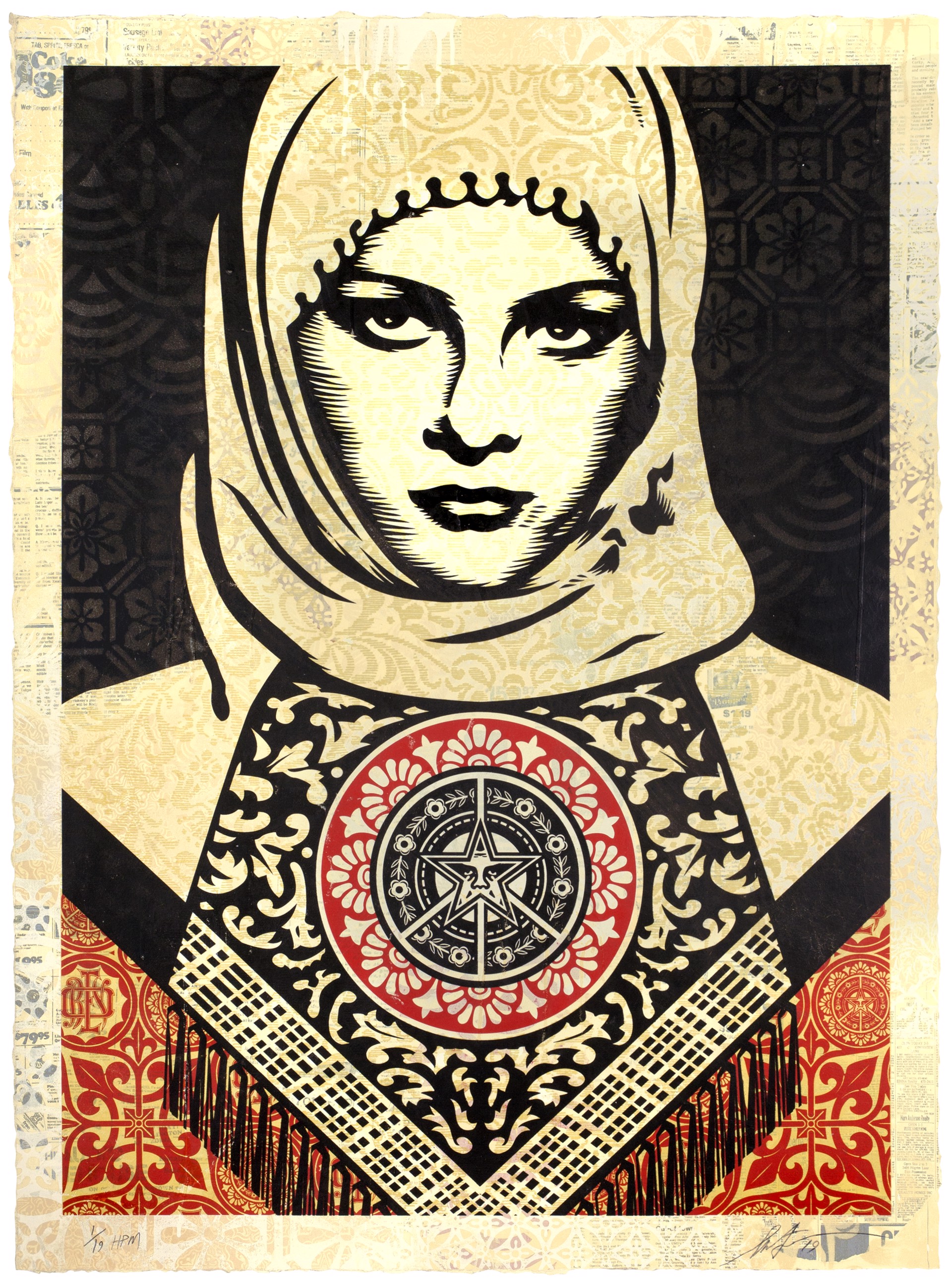 Arab Woman, HPM by Shepard Fairey