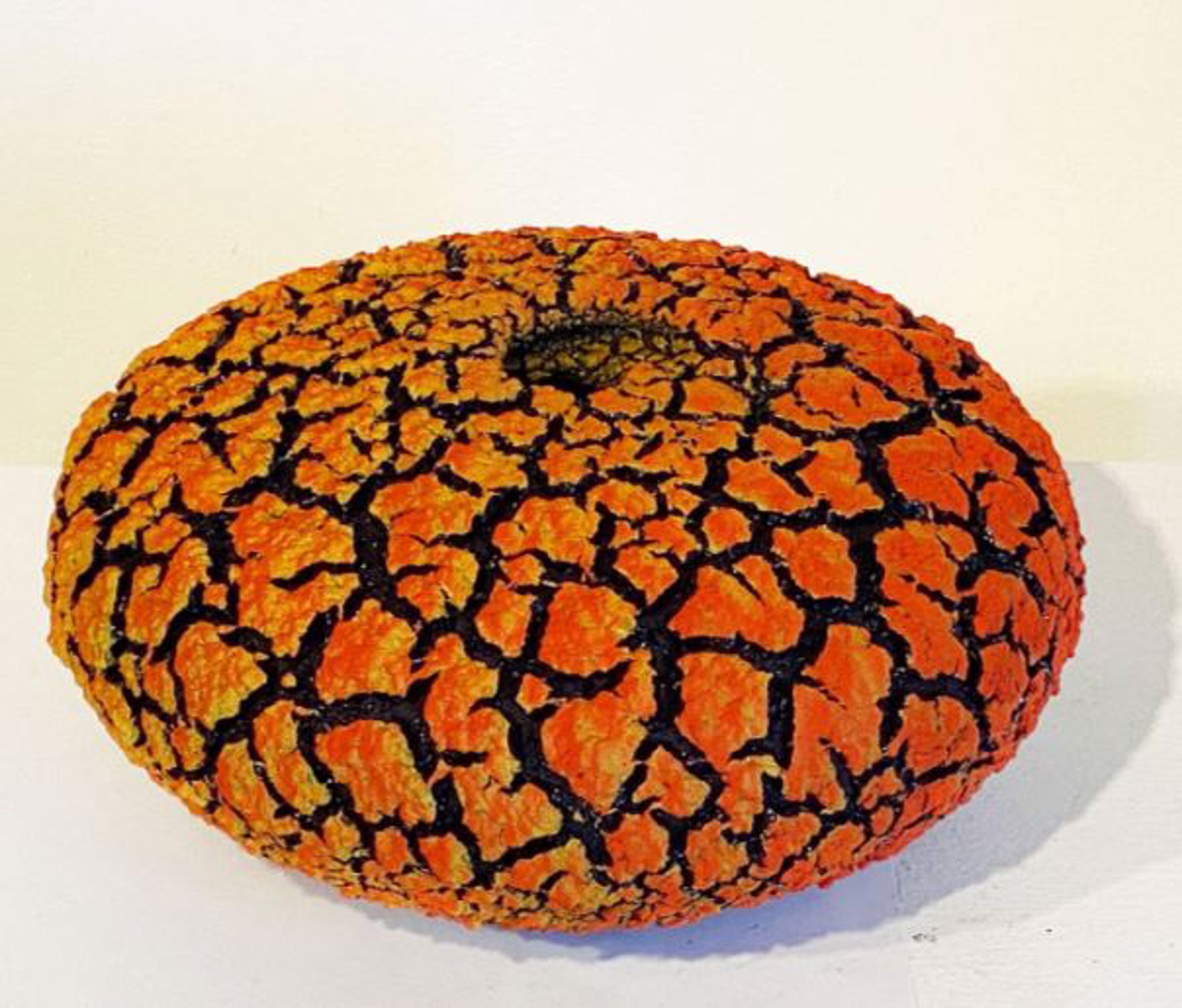 Lichen Vessel - Orange Red 105 by Randy O' Brien