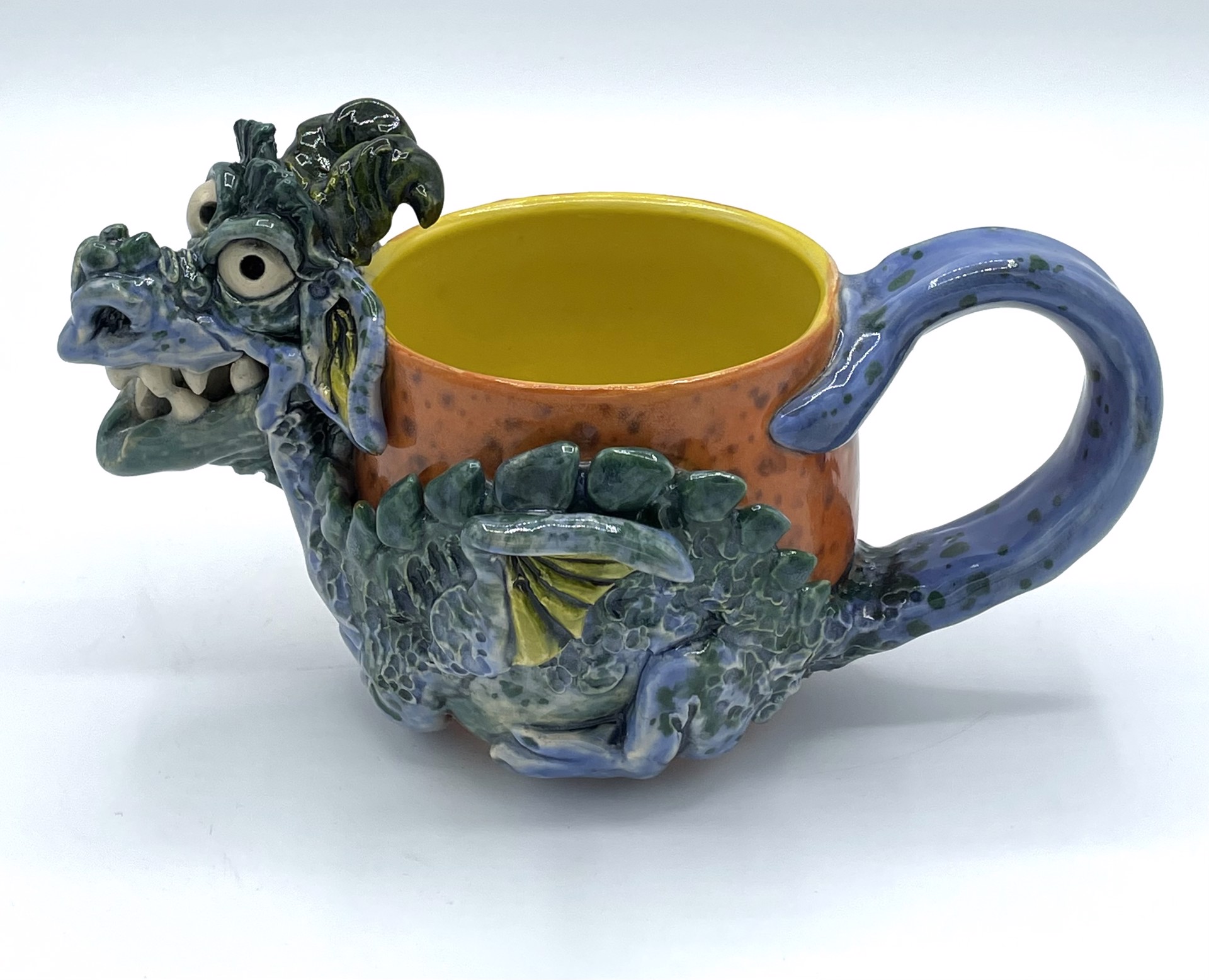 Dragon Mug Orange by Sam Clark