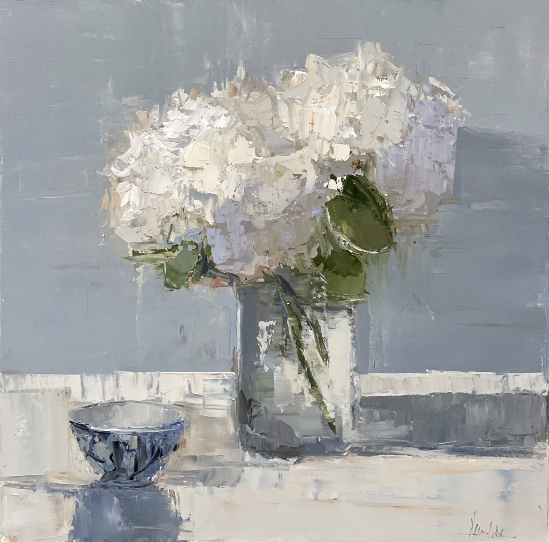 Hydrangea Bouquet And Bowl {ON HOLD} by Barbara Flowers