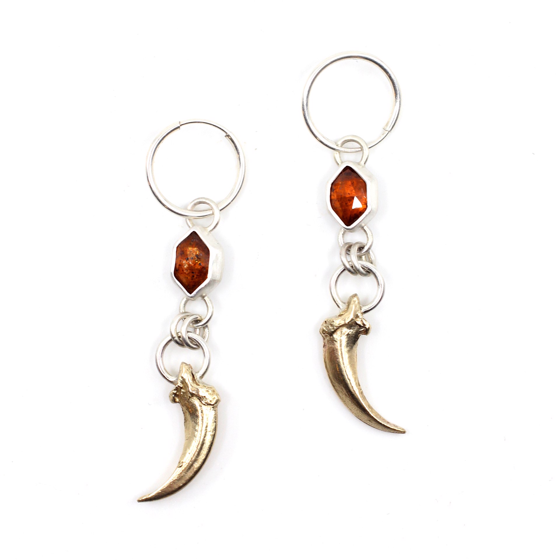 Fox Claw Spessartine Garnet Earrings by Silicate & Silver