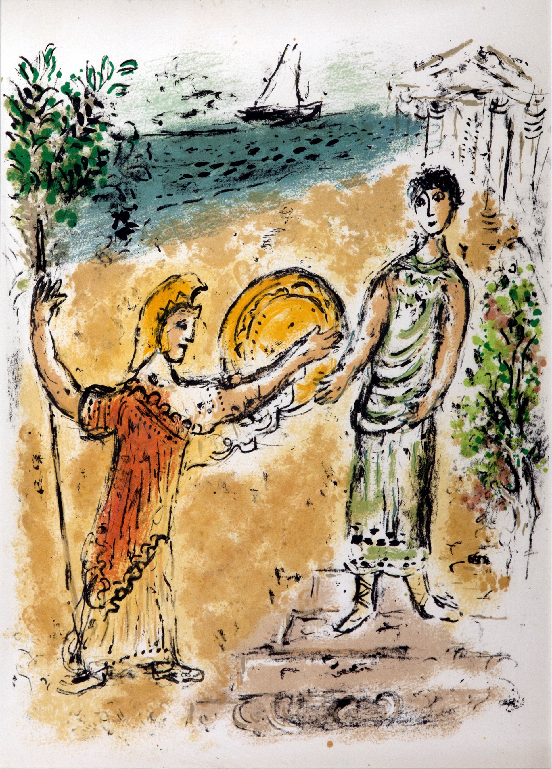 Athene & Telemachus by Marc Chagall