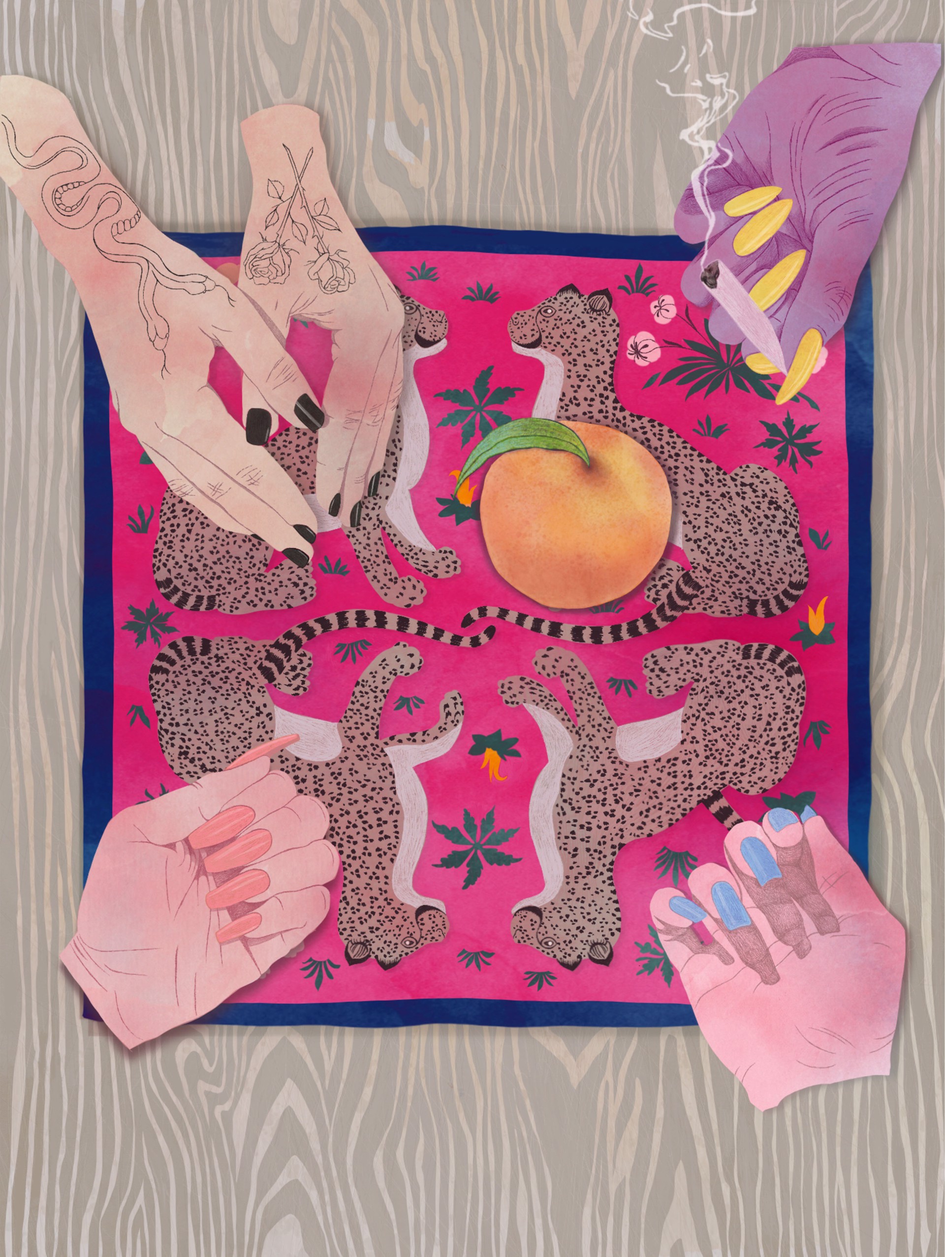 Four Girls, One Peach  by Lauren Gallaspy