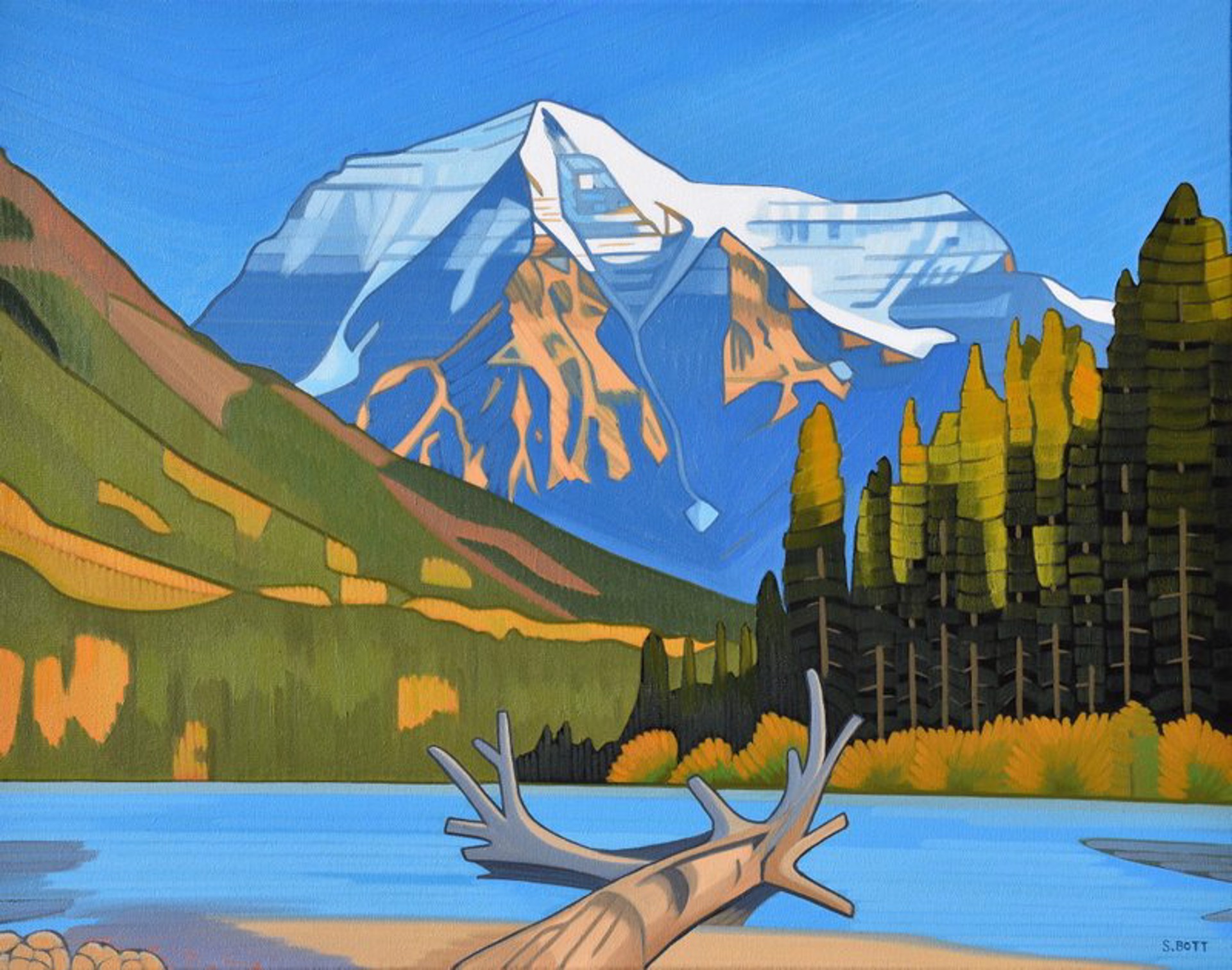 Golden Mount Robson by Sharon Bott