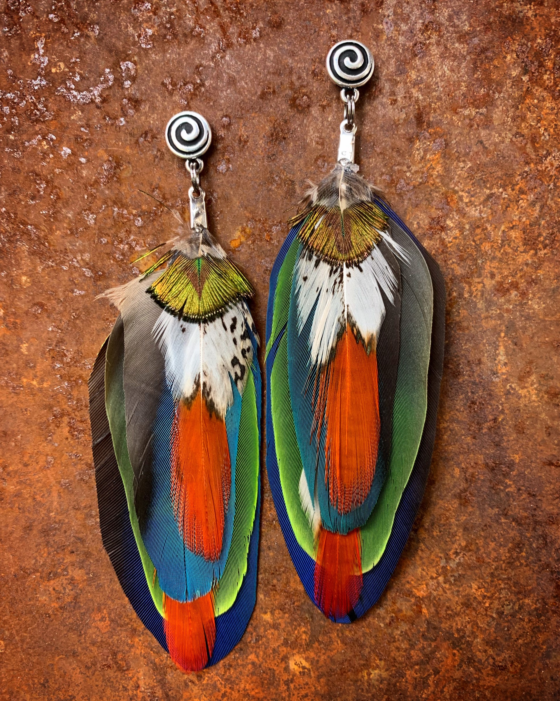 K519 Parrot Earrings by Kelly Ormsby
