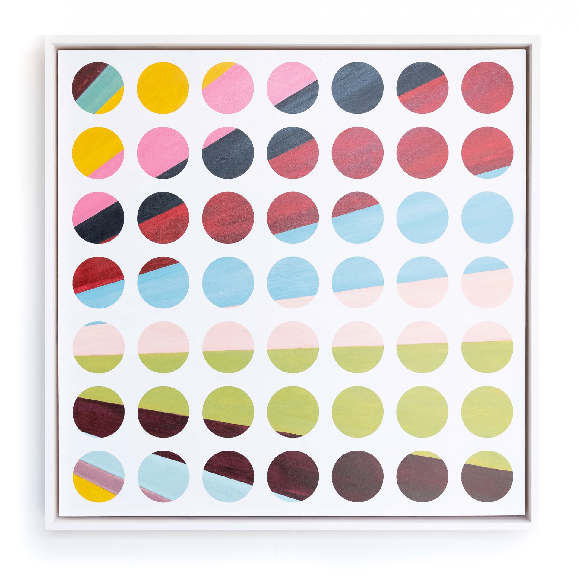 Stripey Dots Seven by Seven No. 2 by Hana Moore