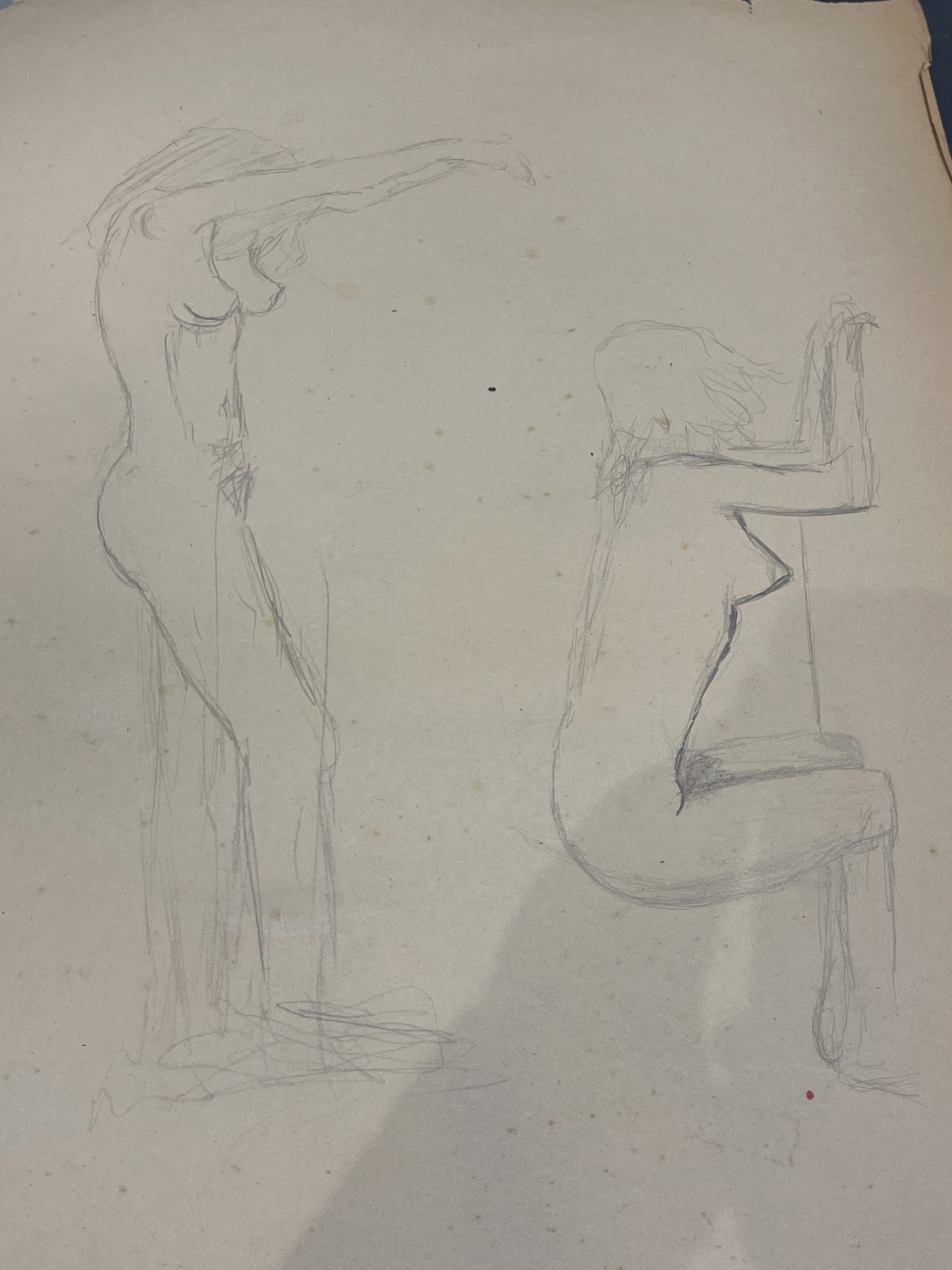 Two Nude Figures by Shirley Rabe' Masinter