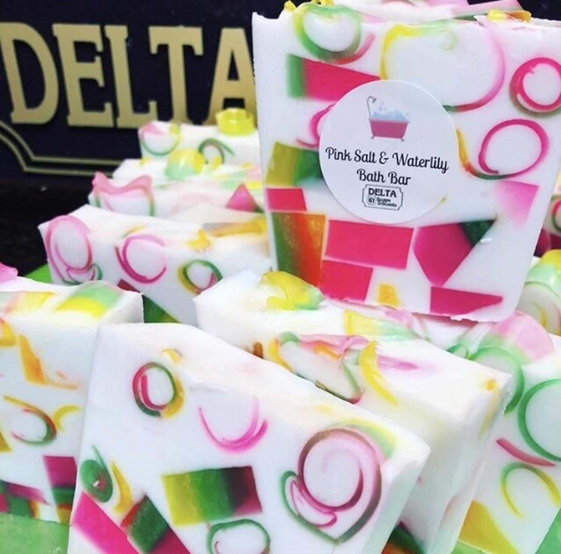 Pink Salt & Waterlily Soap by Delta Soaps and Scents