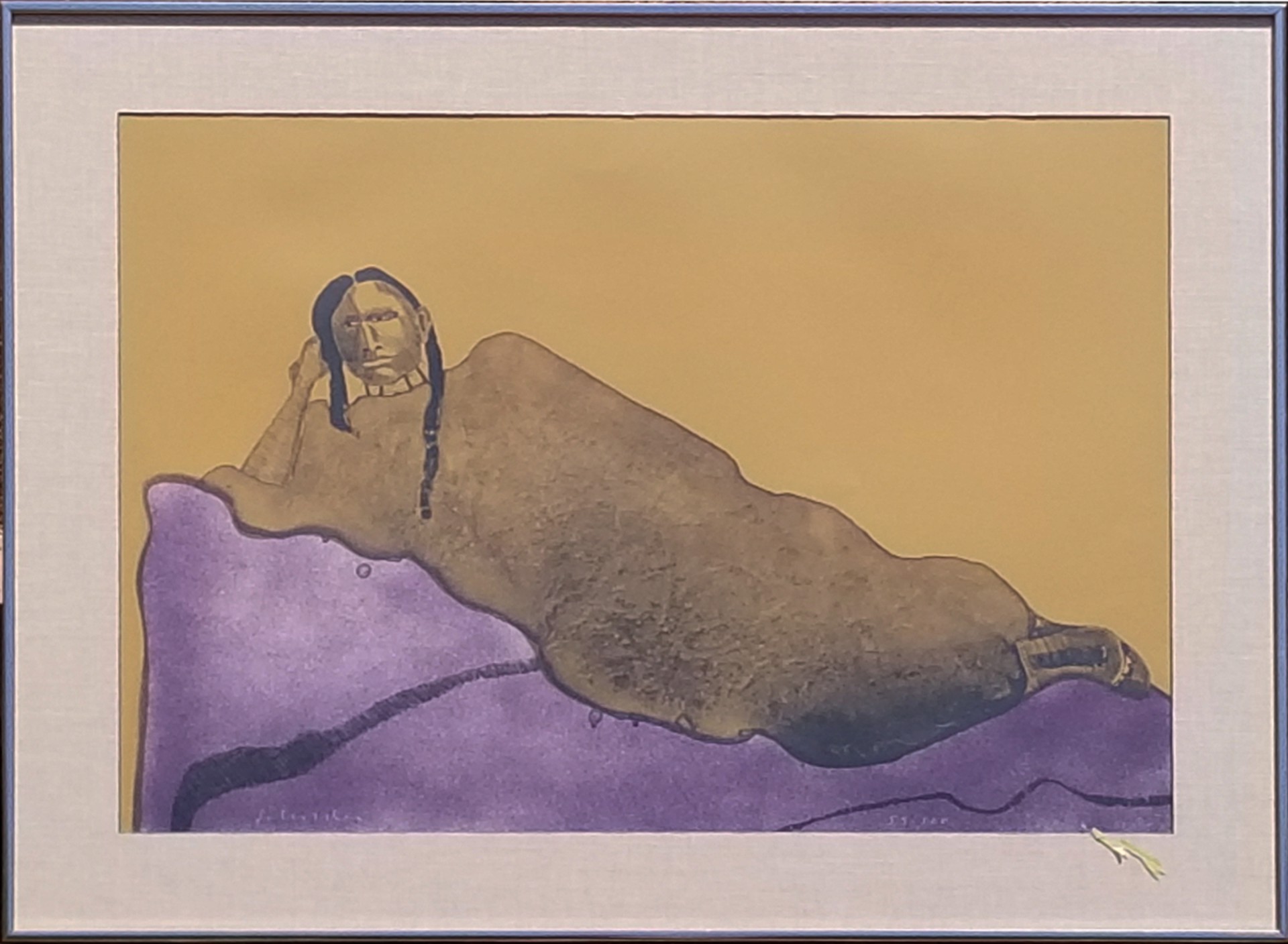 Reclining Indian Woman by Fritz Scholder
