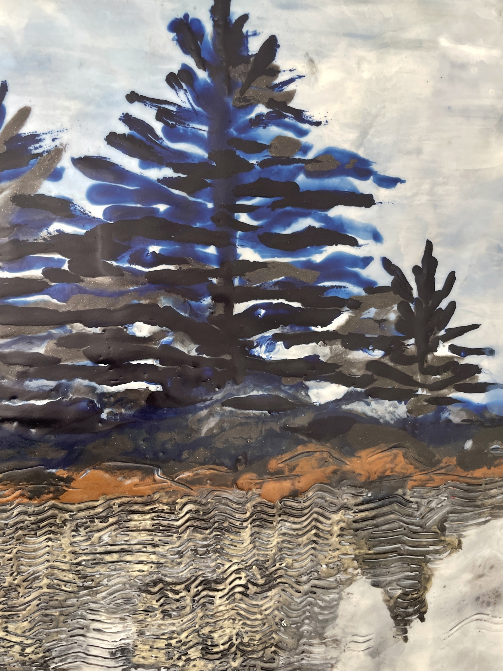 Indigo Spruce with Low Tide Reflections by Willa Vennema