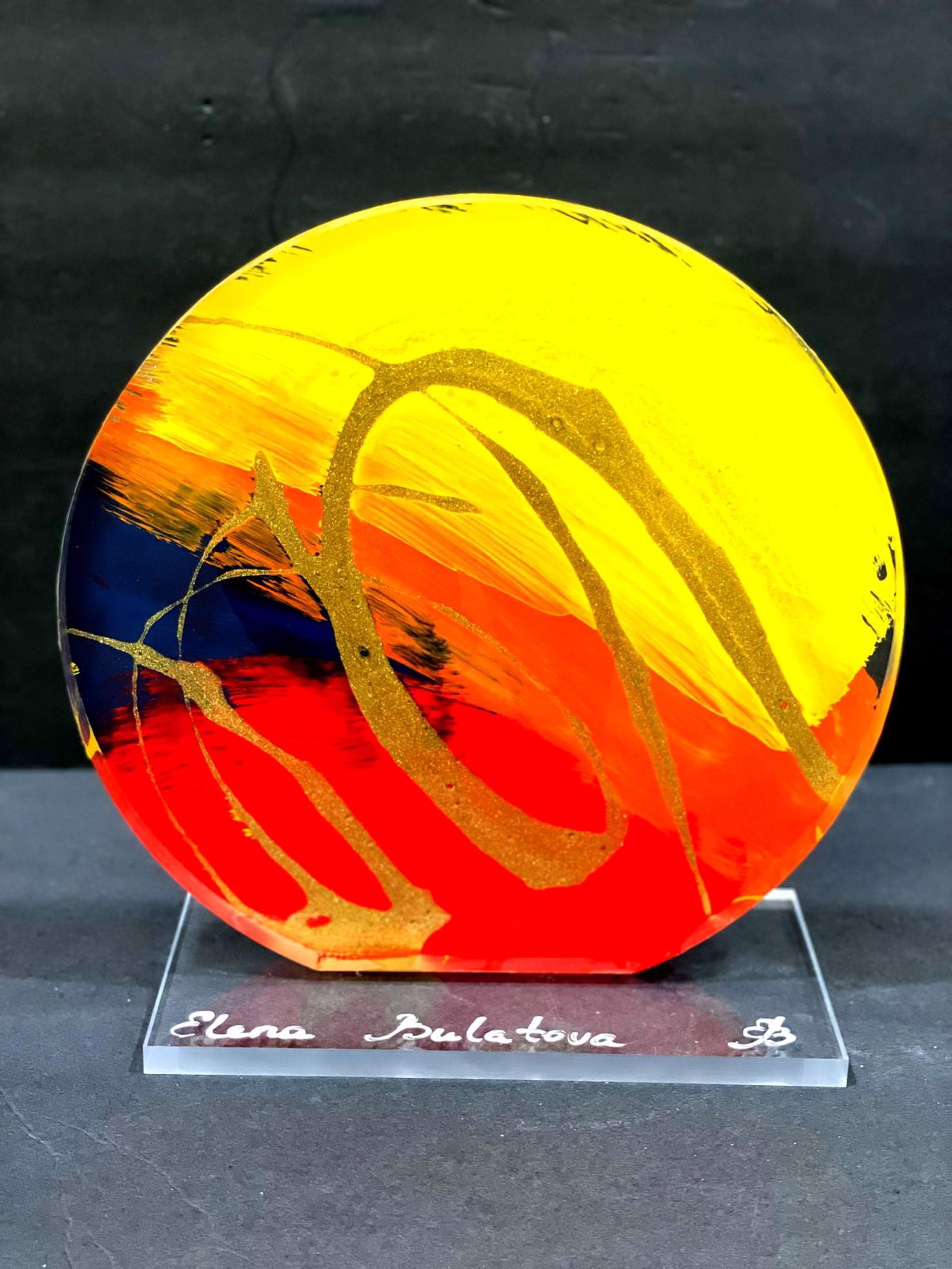 “Rounds of Color” by Acrylic Abstract Sculptures by Elena Bulatova
